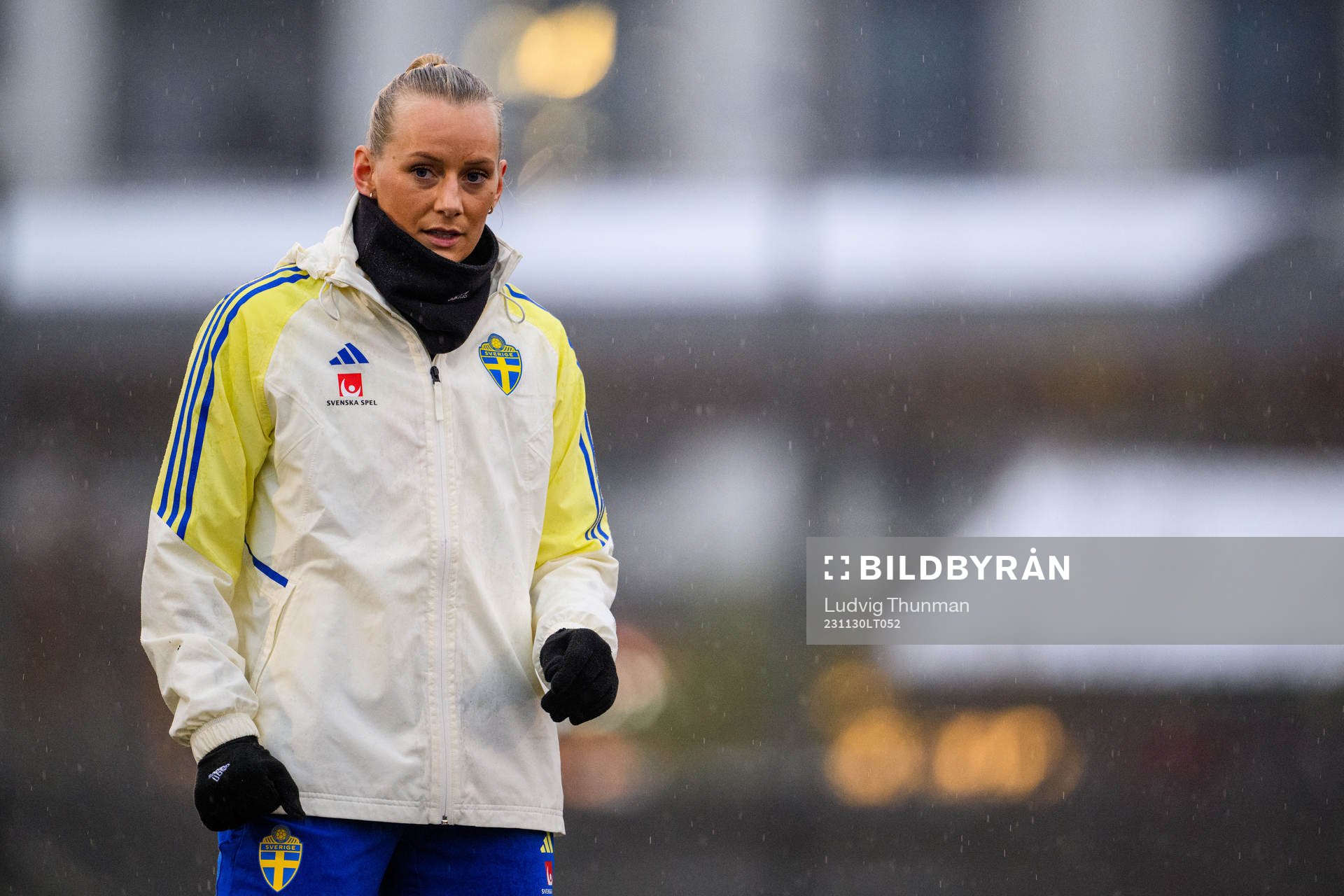 Stina Blackstenius during a training session with swedish women’s national football team on November 30, 2023 in Lucerene. 