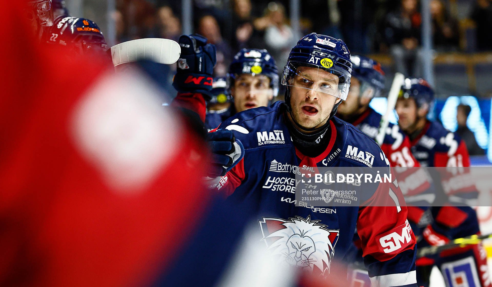 Linköpings Sebastian Strandberg jublar