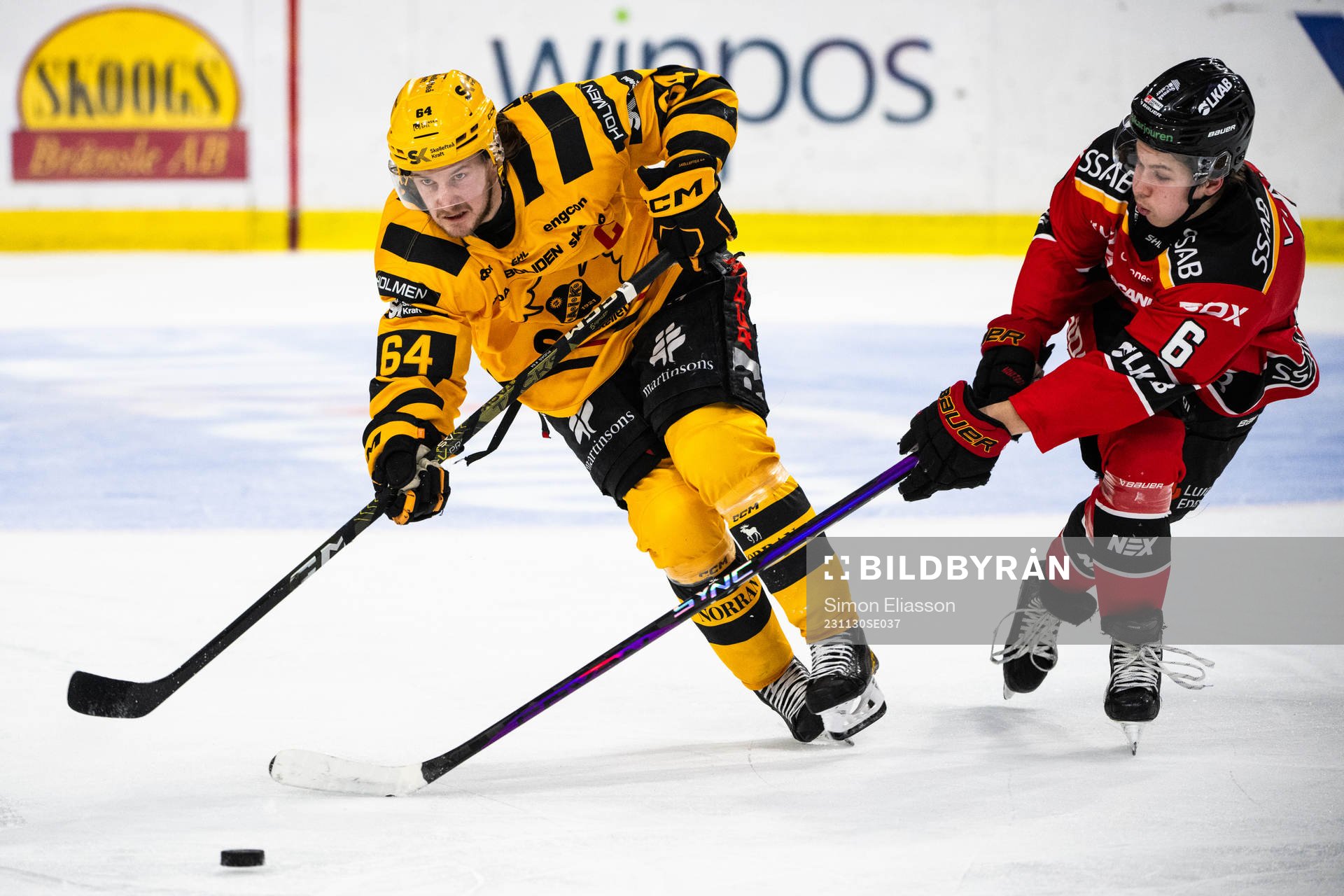 Skellefteås Jonathan Pudas och Luleås Isac Hedqvist