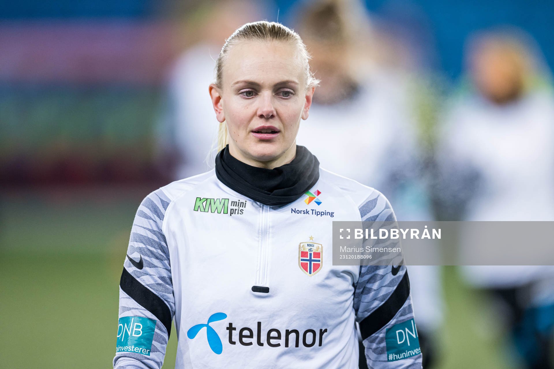 Karina Sævik of Norway warms up