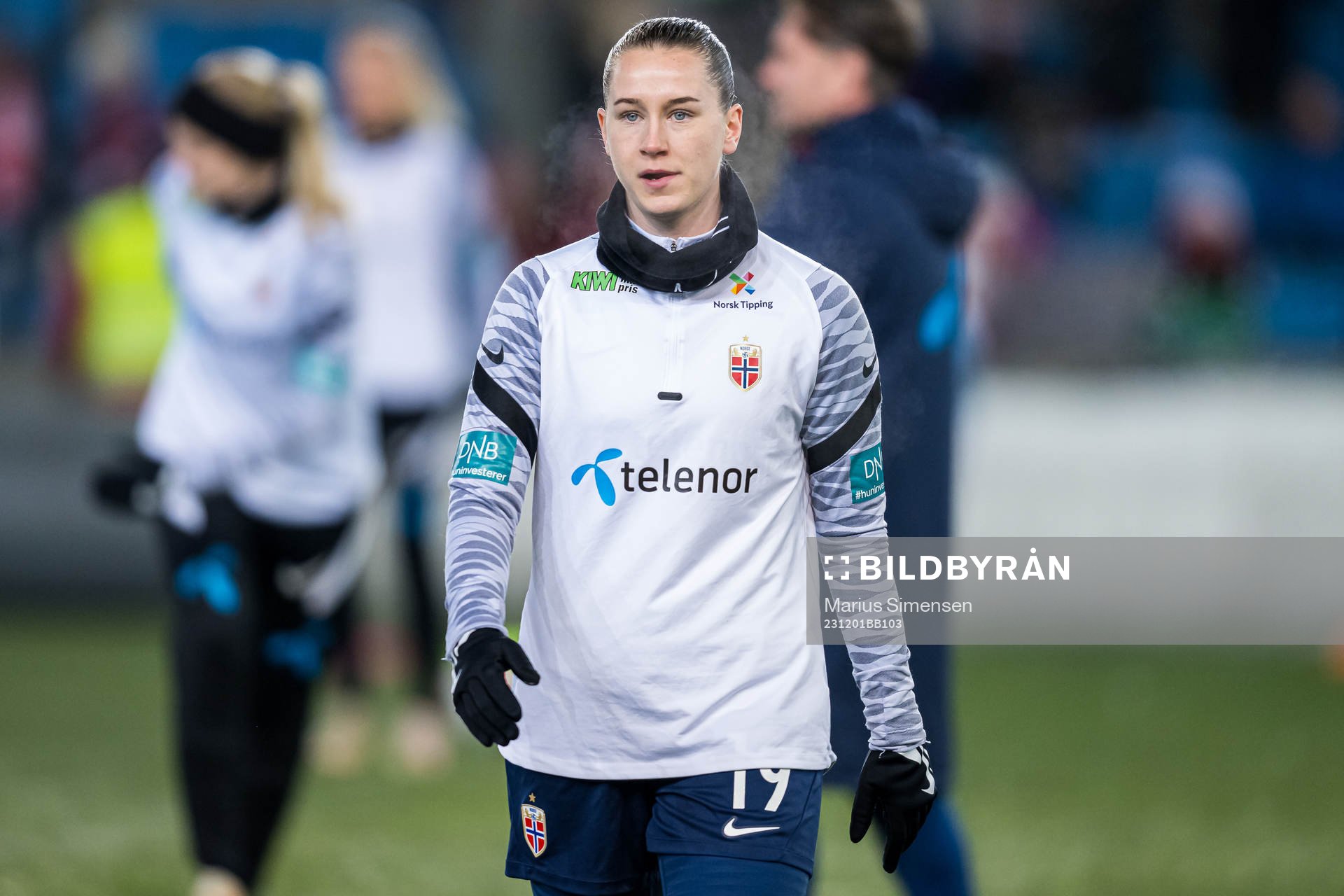 Elisabeth Terland of Norway warms up