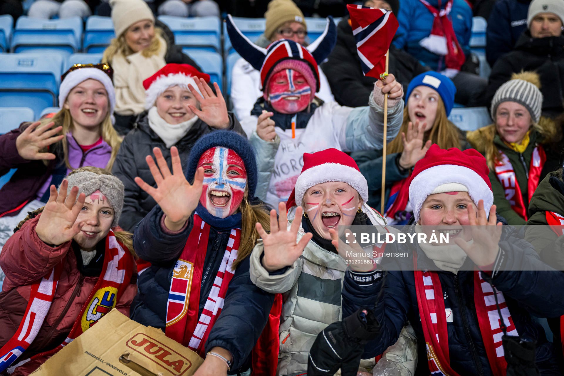Spectators in the stands