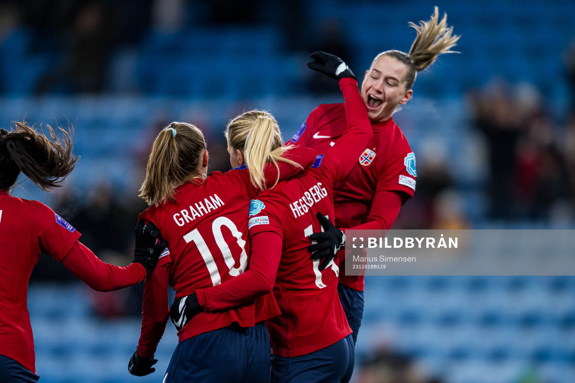 Ada Hegerberg of Norway celebrates