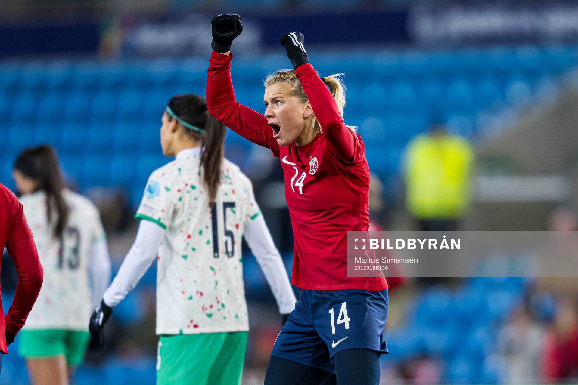 Ada Hegerberg of Norway celebrates