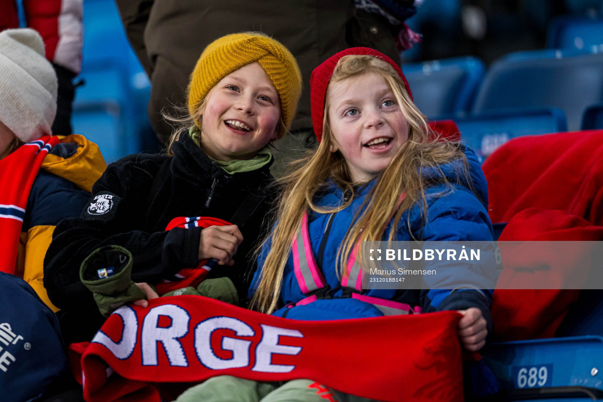 Spectators in the stands