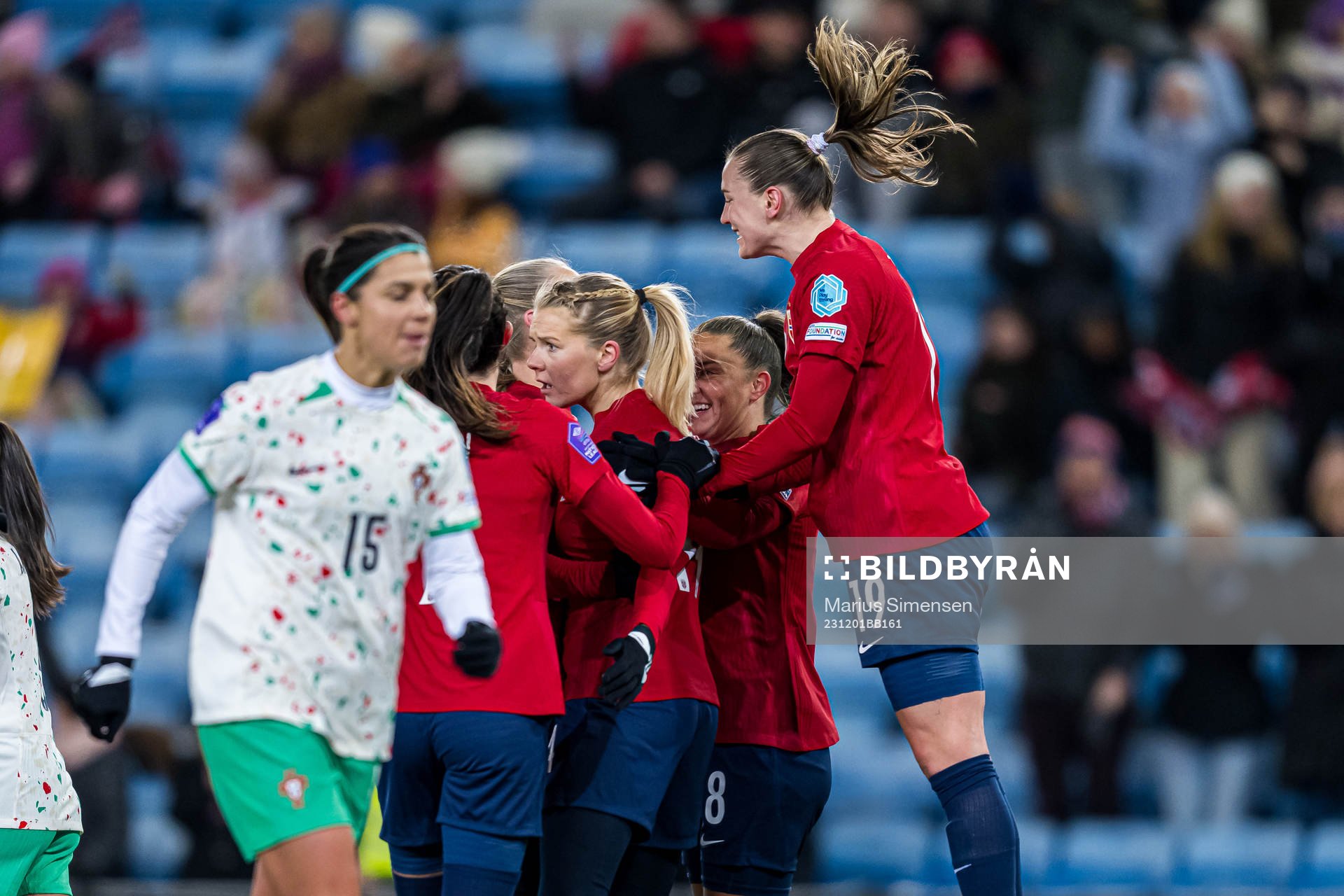 Ada Hegerberg of Norway celebrates