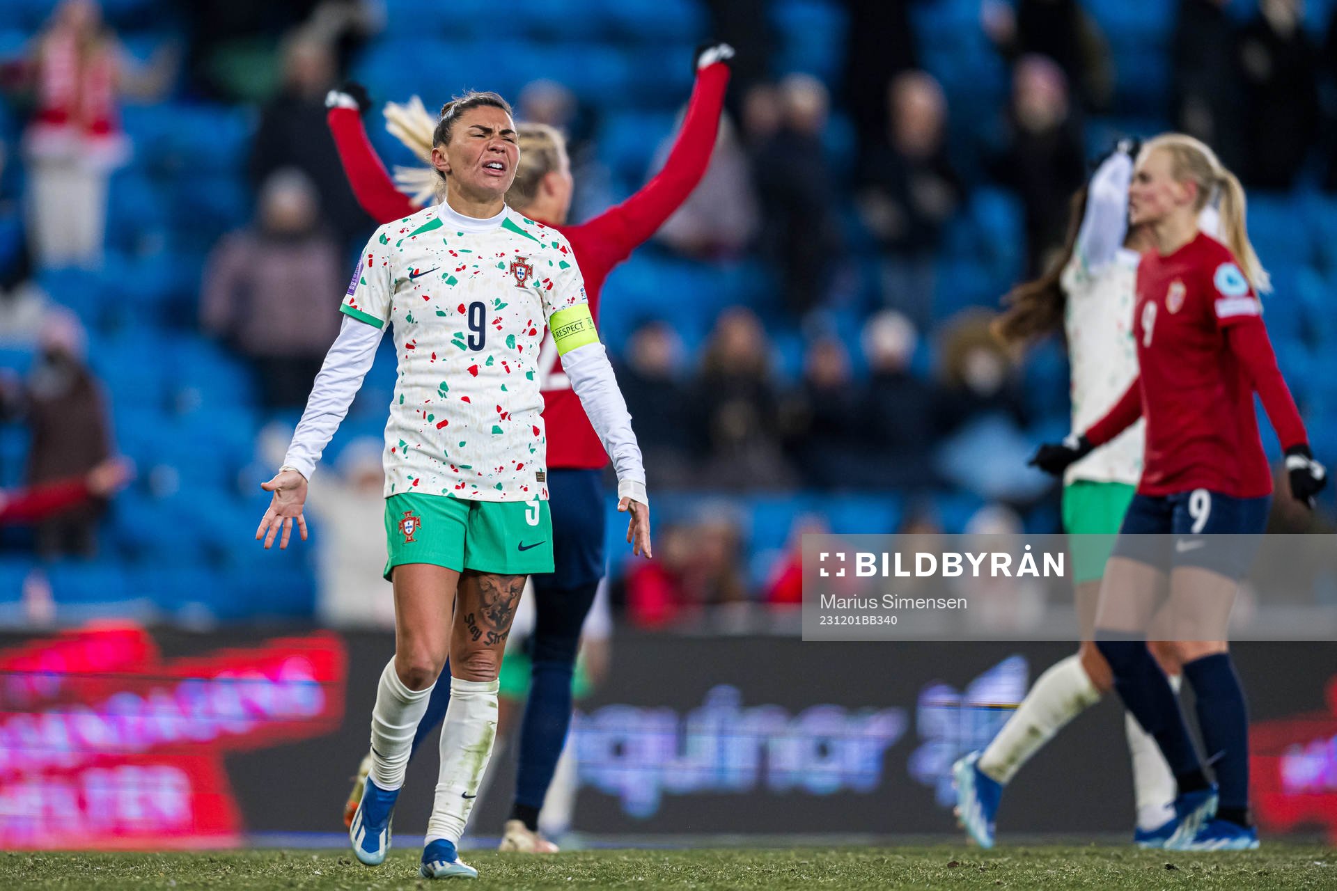 Ana Borges of Portugal looks dejected
