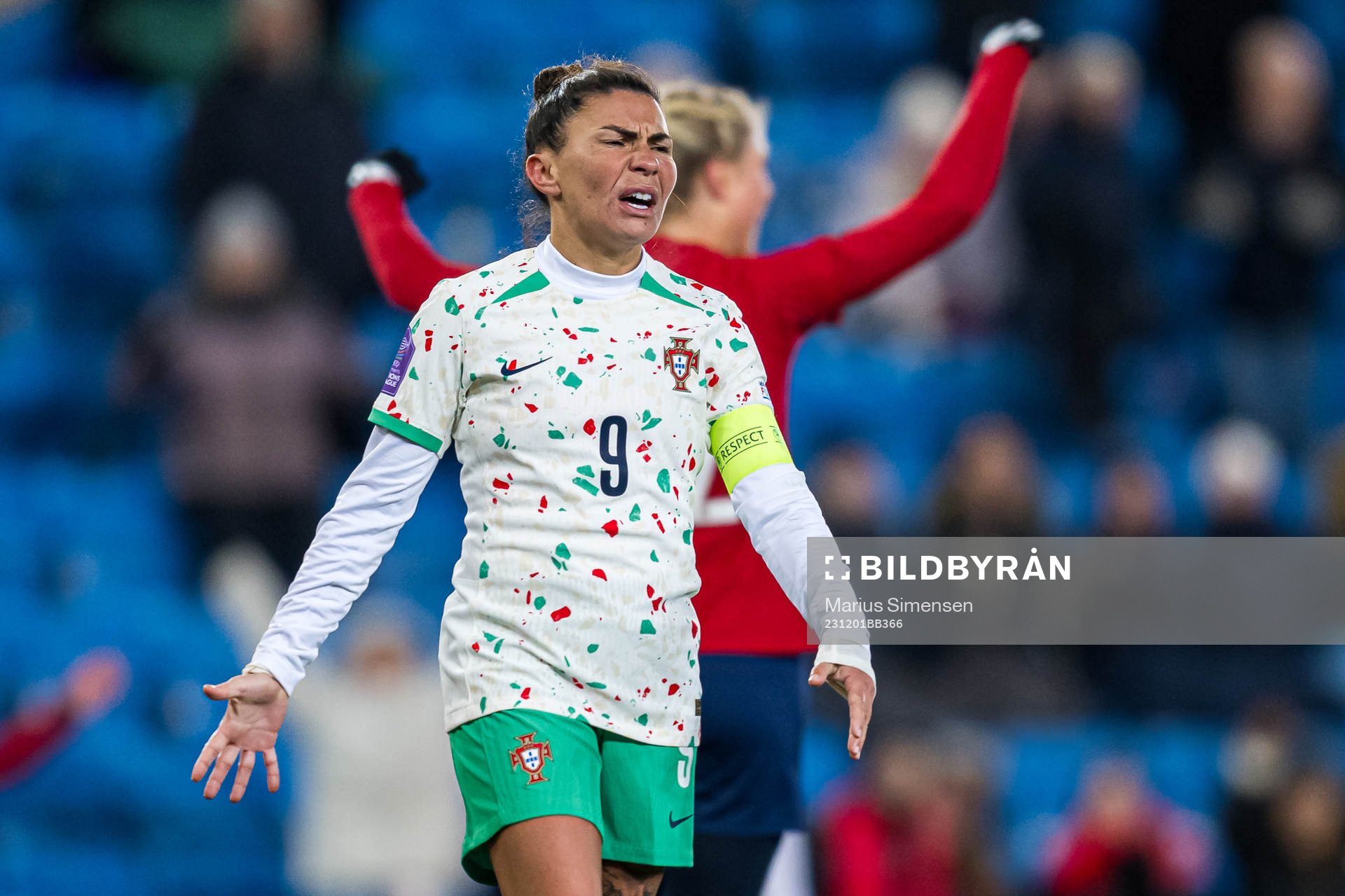 Ana Borges of Portugal looks dejected
