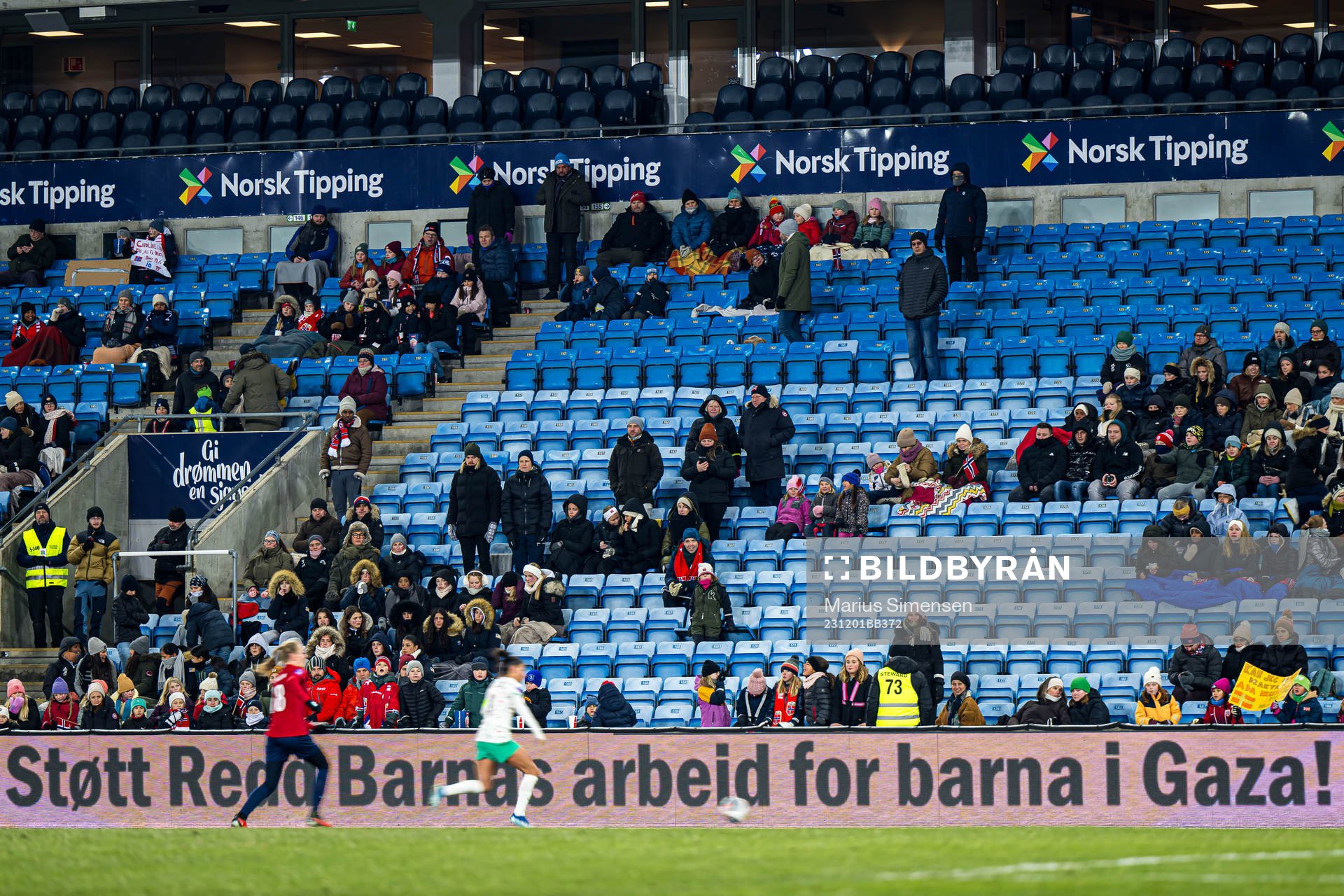 Spectators in the stands