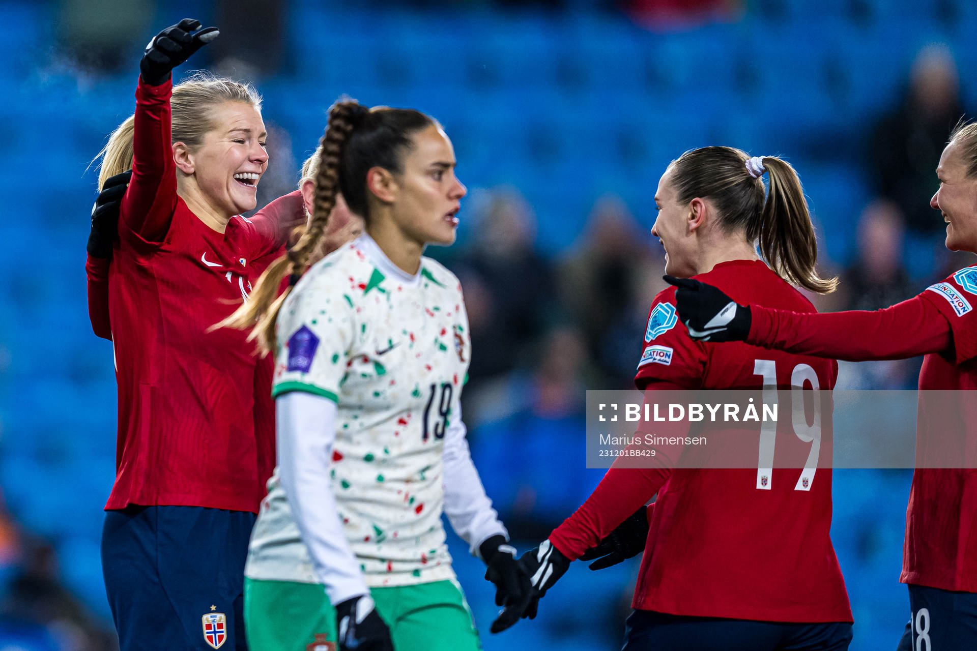 Ada Hegerberg of Norway celebrates