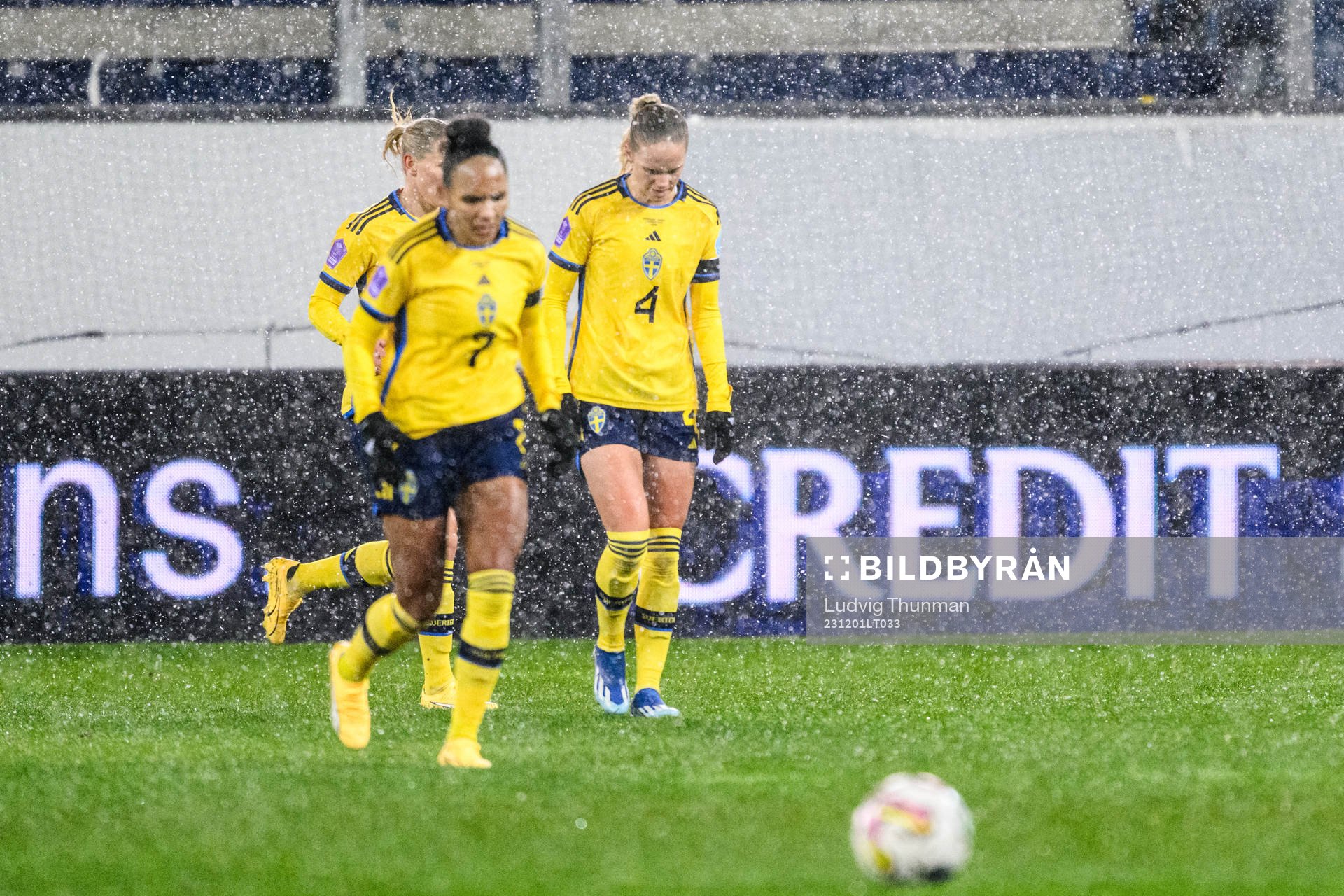 Hanna Lundkvist of Sweden looks dejected