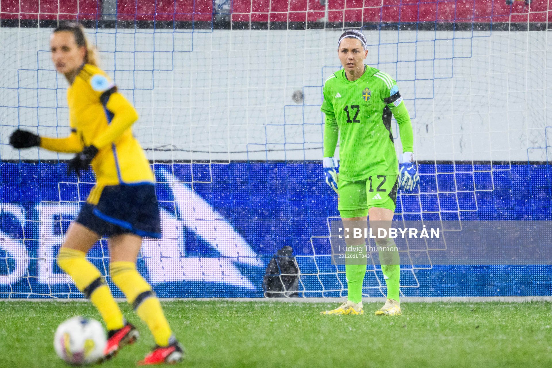 goalkeeper Jennifer Falk of Sweden