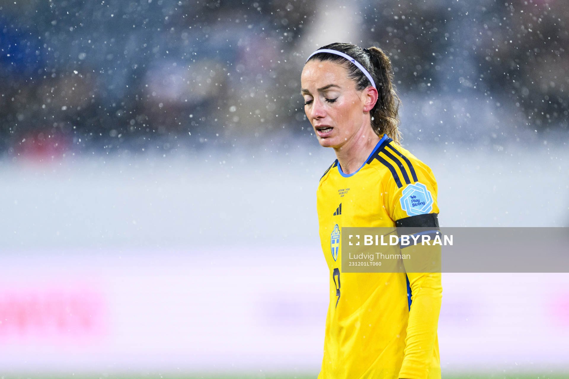 Kosovare Asllani of Sweden looks dejected