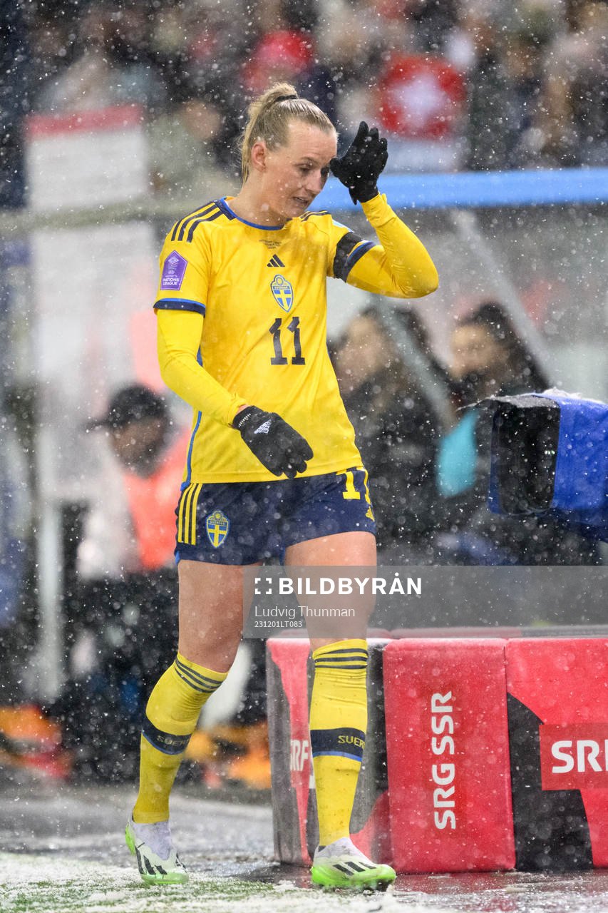 Stina Blackstenius of Sweden looks dejected