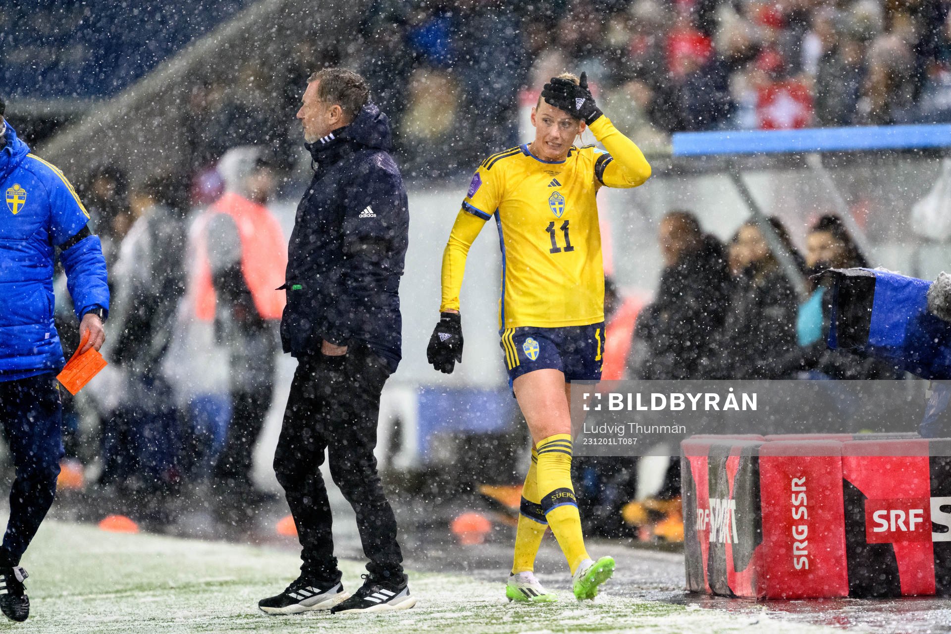 Stina Blackstenius of Sweden looks dejected