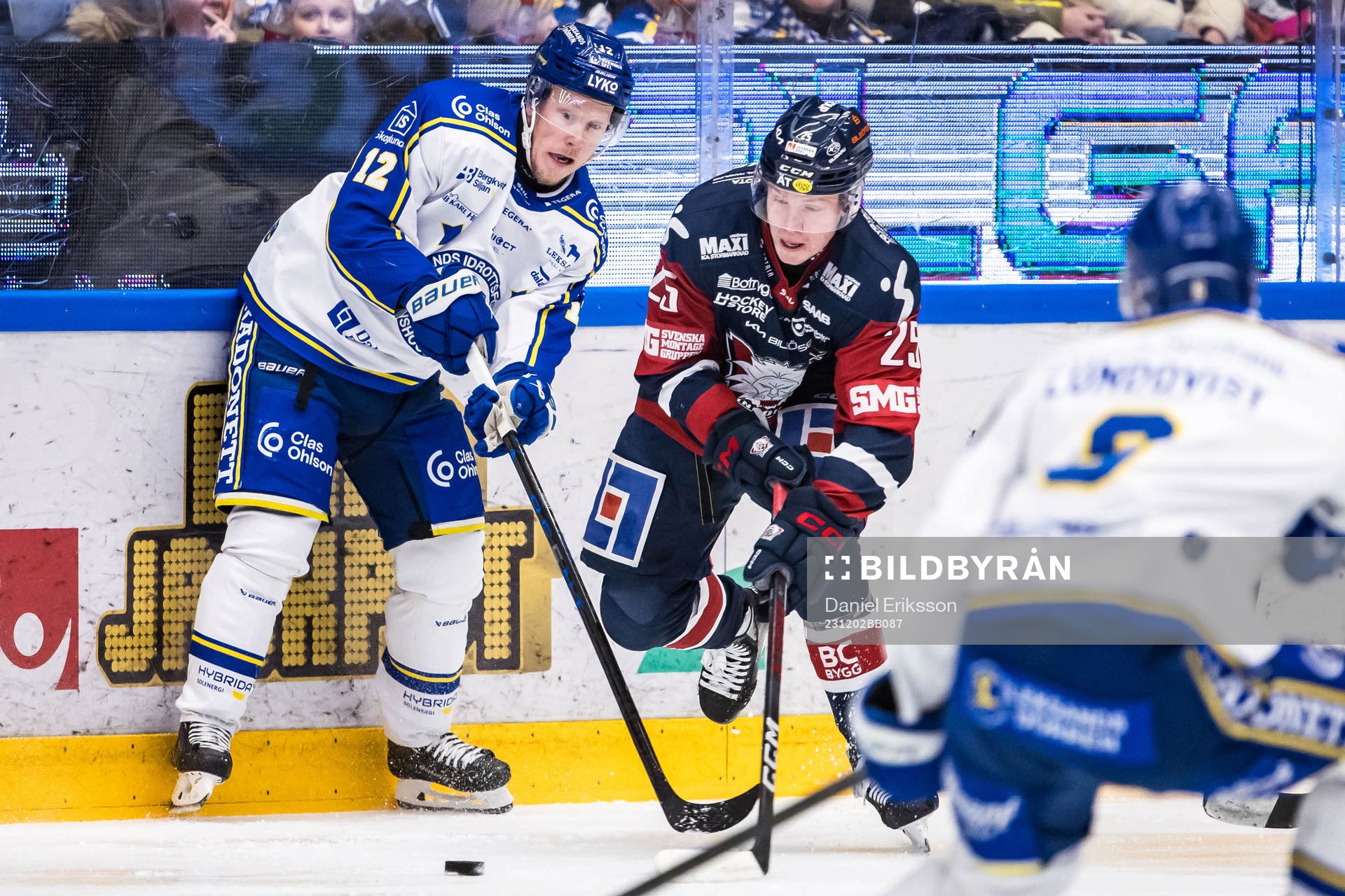 Leksands Kalle Östman och Linköpings Filip Bystedt