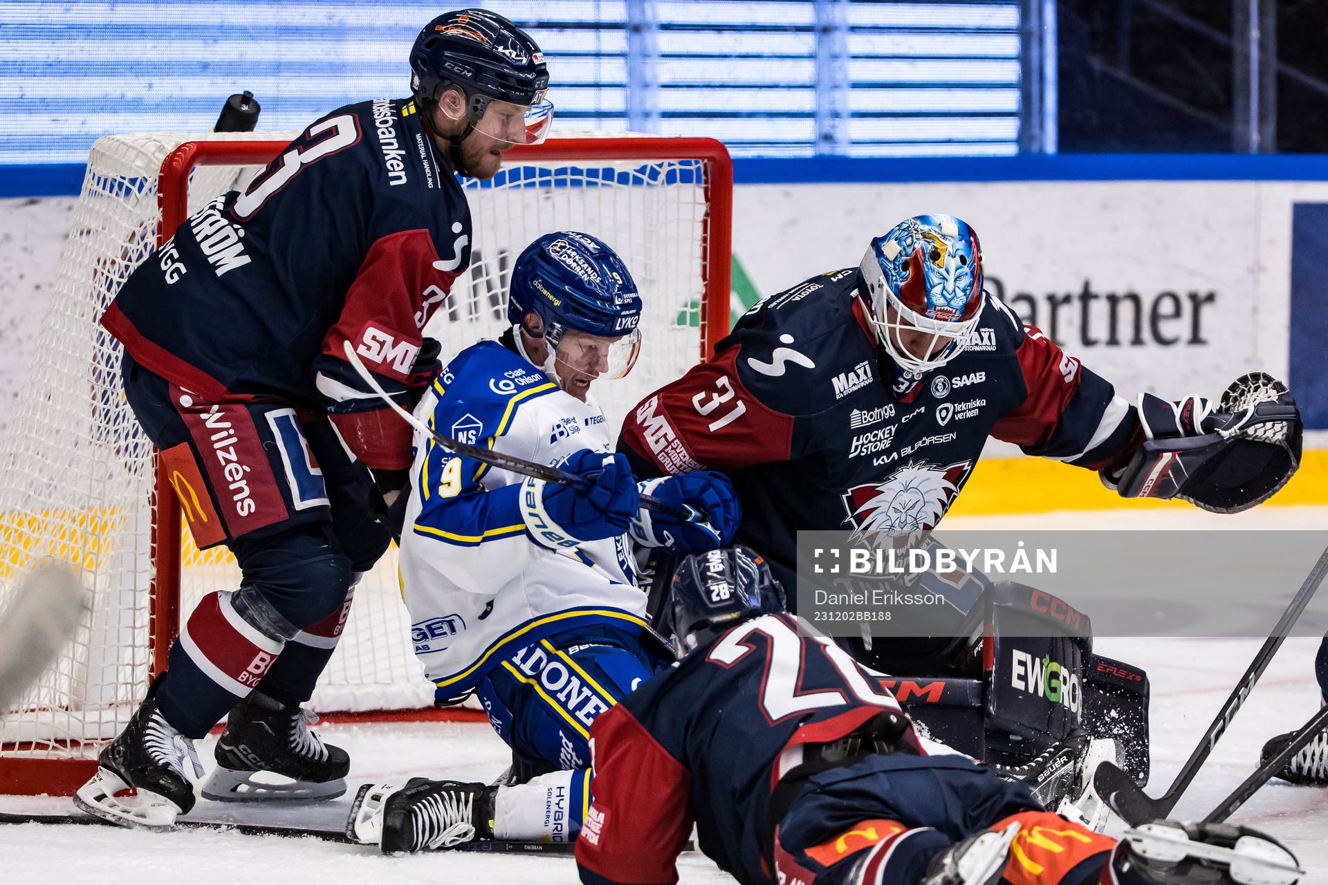 Linköpings Linus Hultström och Leksands Patrik Zackrisson