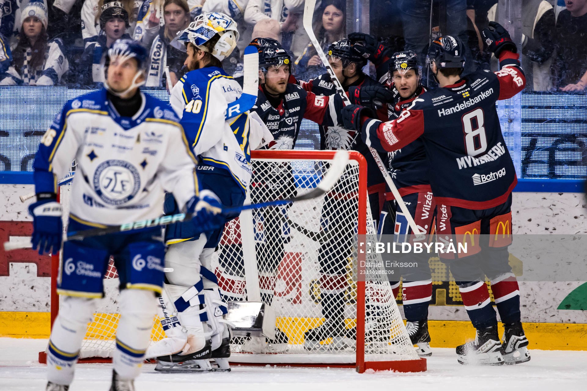 Linköpings Linus Hultström jublar