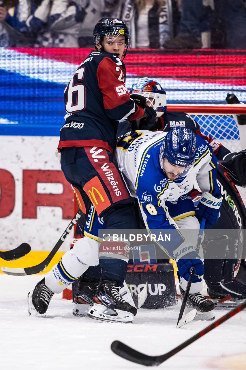 Linköpings Fabian Wagner och Leksands Matt Caito