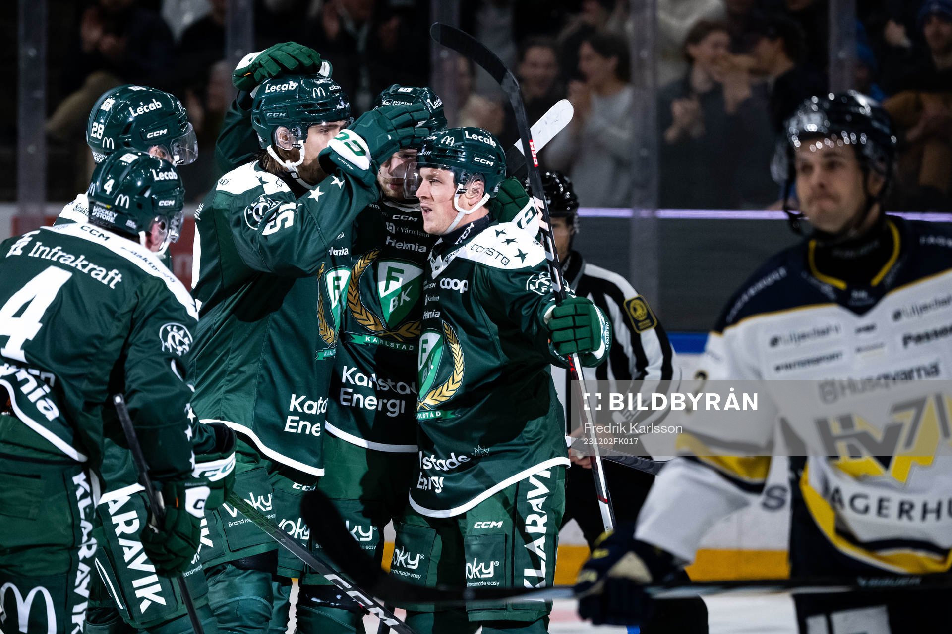 Färjestads Patrik Lundh jublar