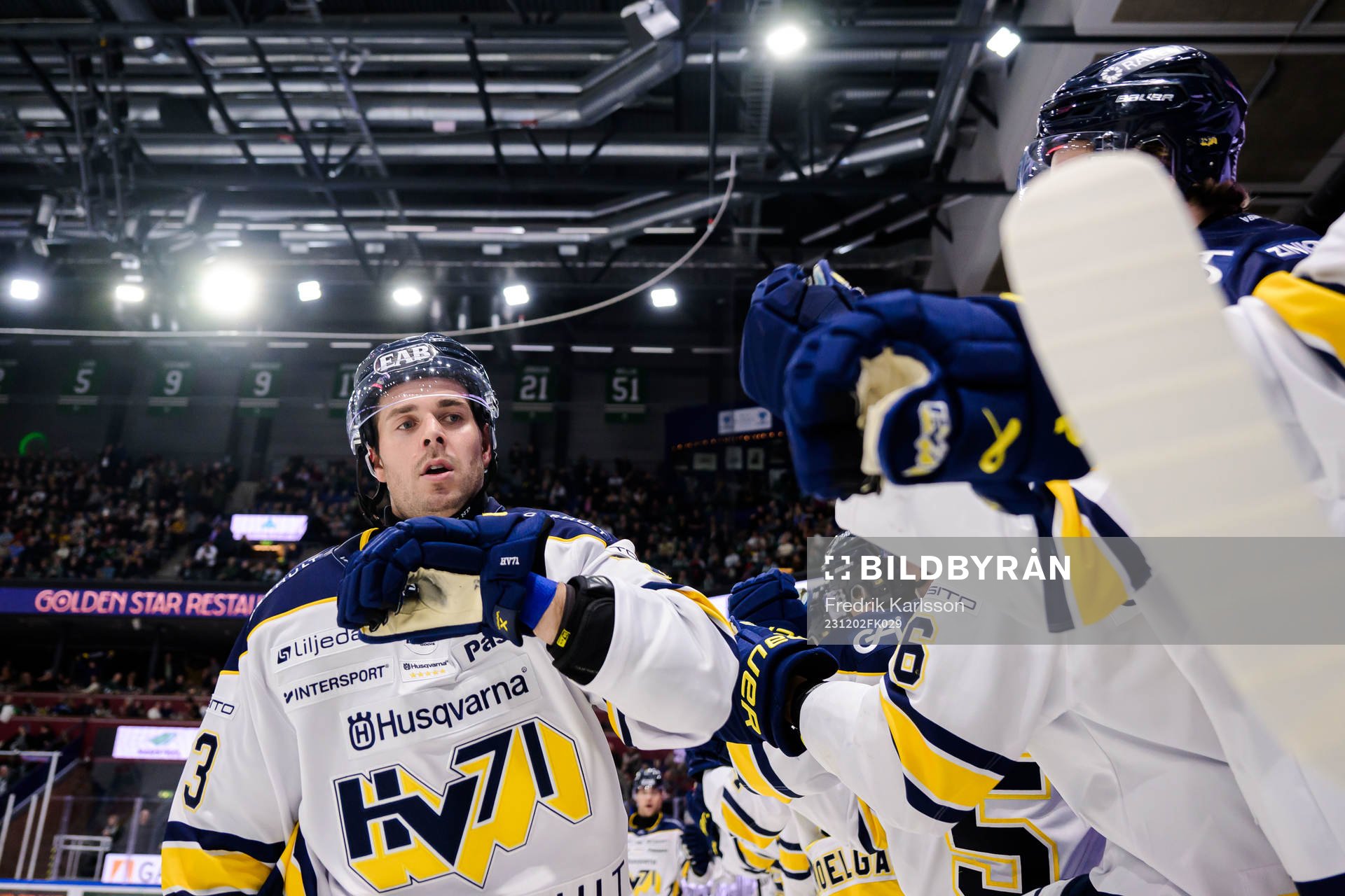 HV71s Nicholas Shore jublar