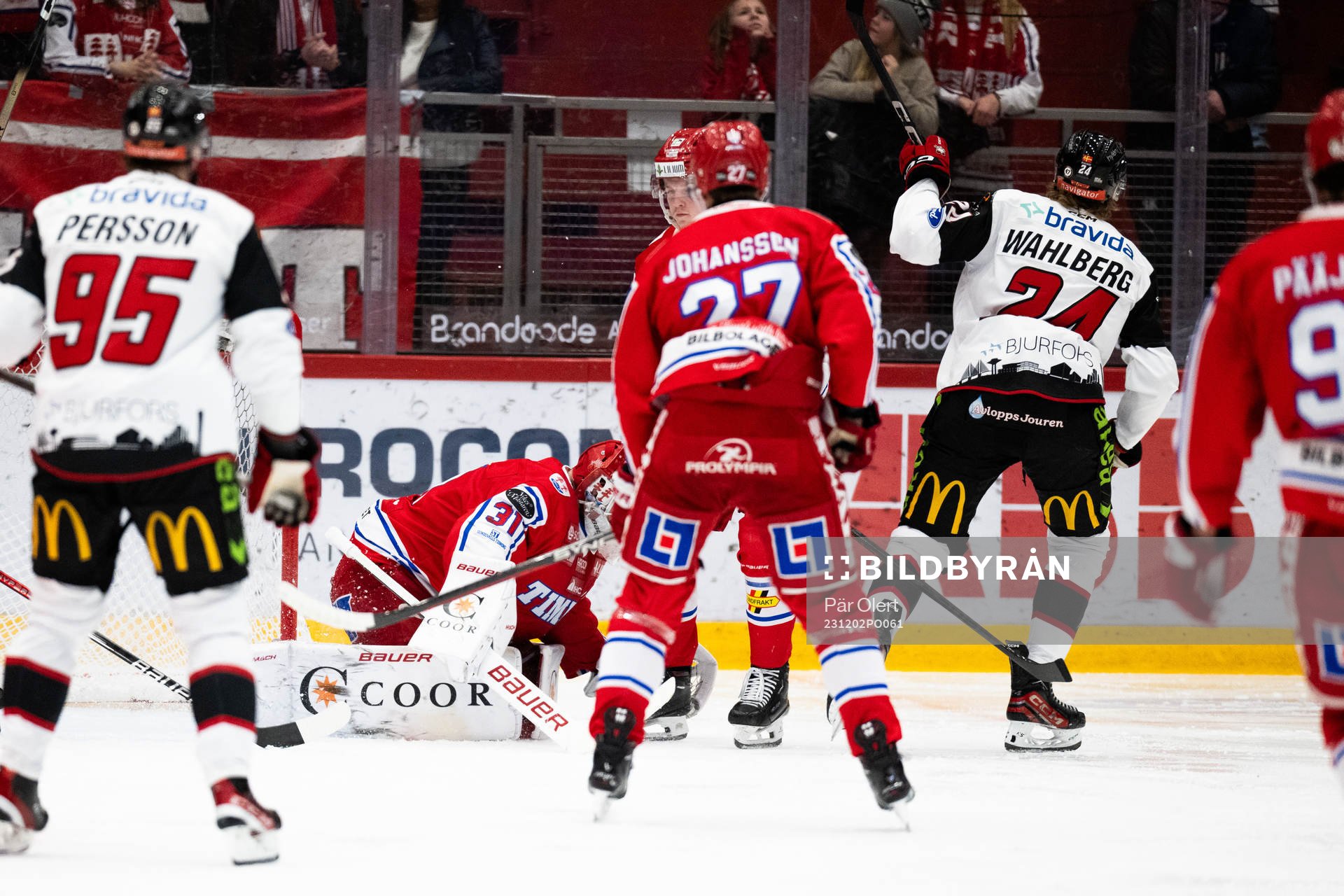 Malmö Redhawks Anton Wahlberg jublar