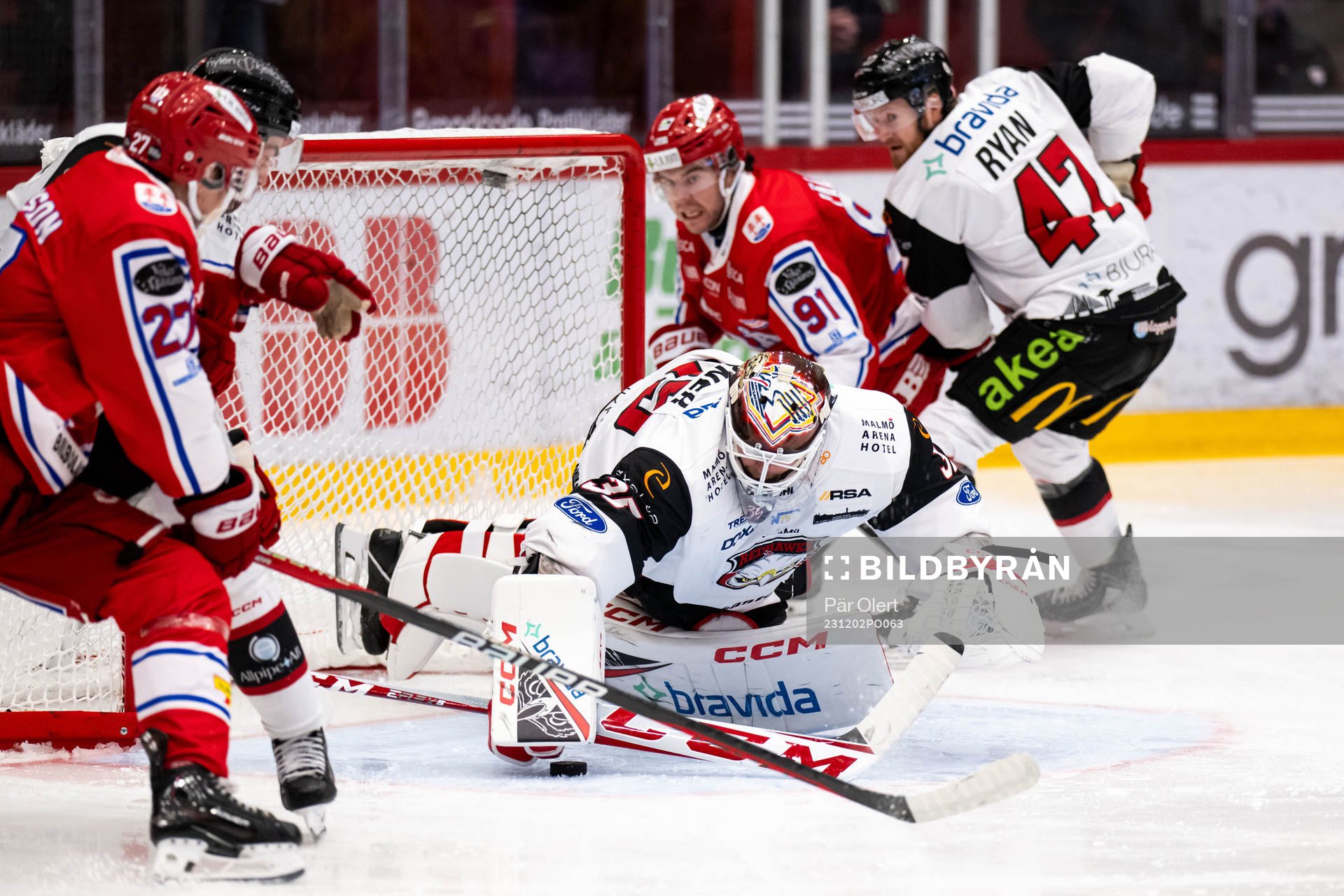 Malmö Redhawks målvakt Adam Werner