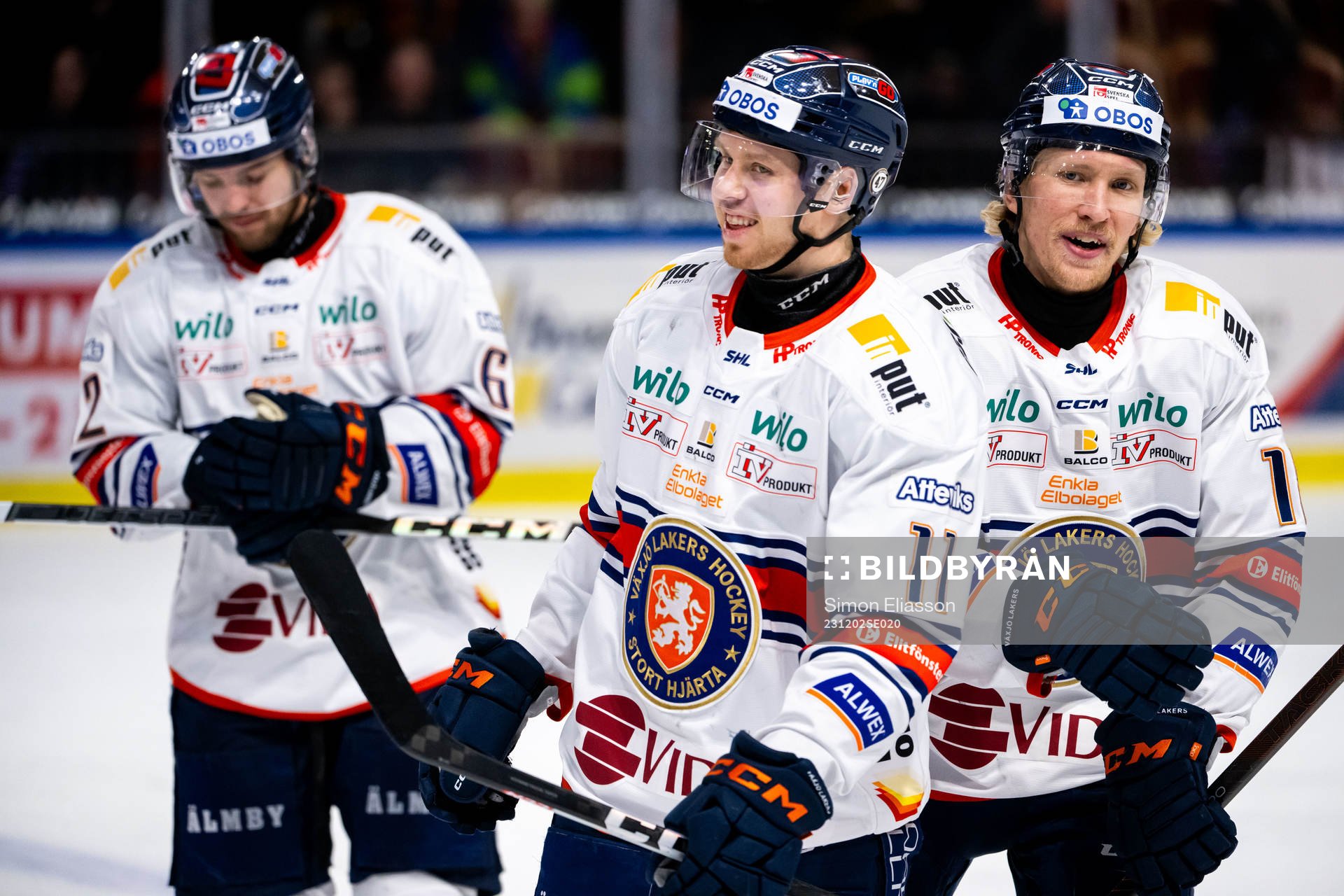 Växjös Kalle Kossila och Marcus Sylvegård jublar