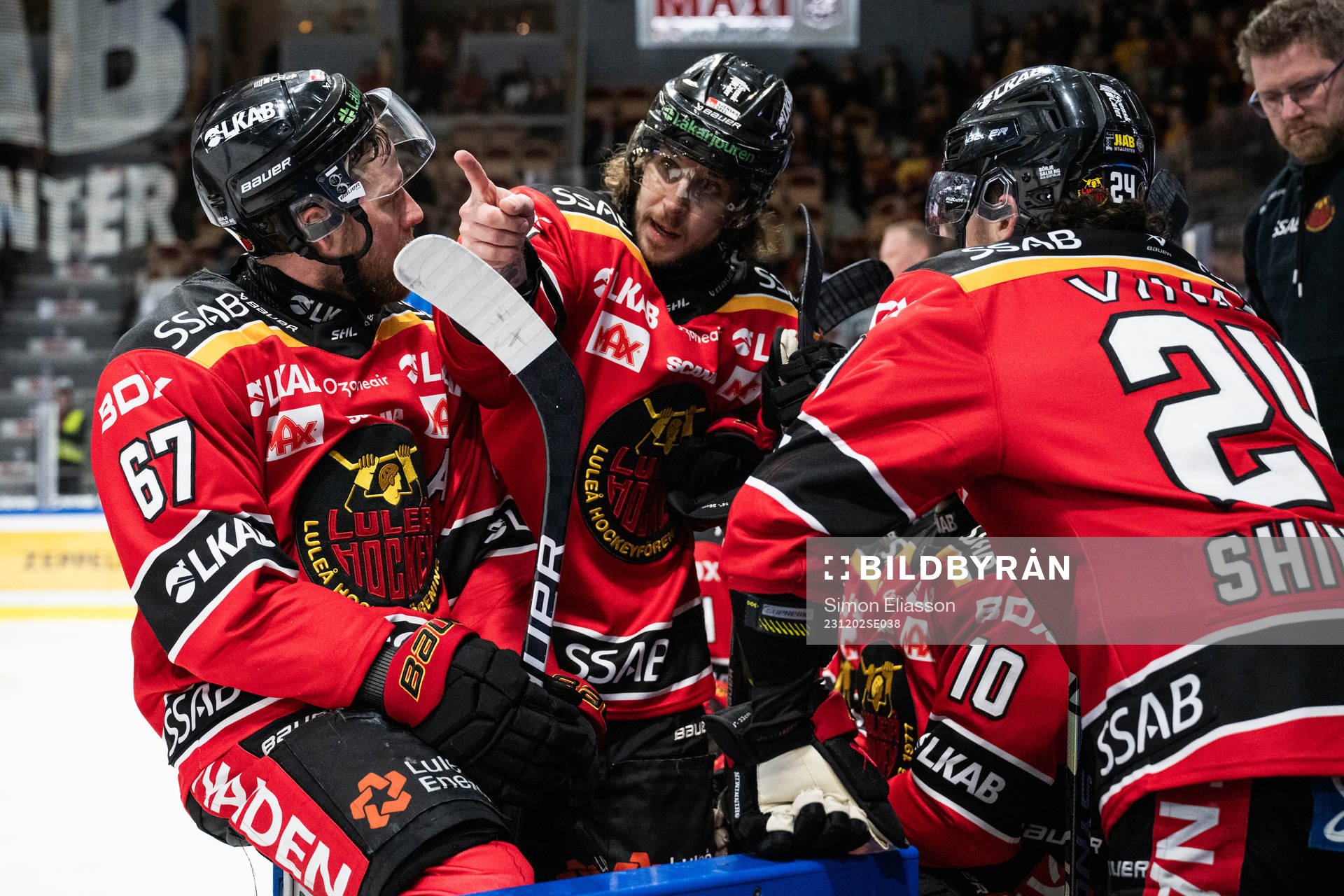 Luleås Linus Omark, Mario Kempe och Brendan Shinnimin