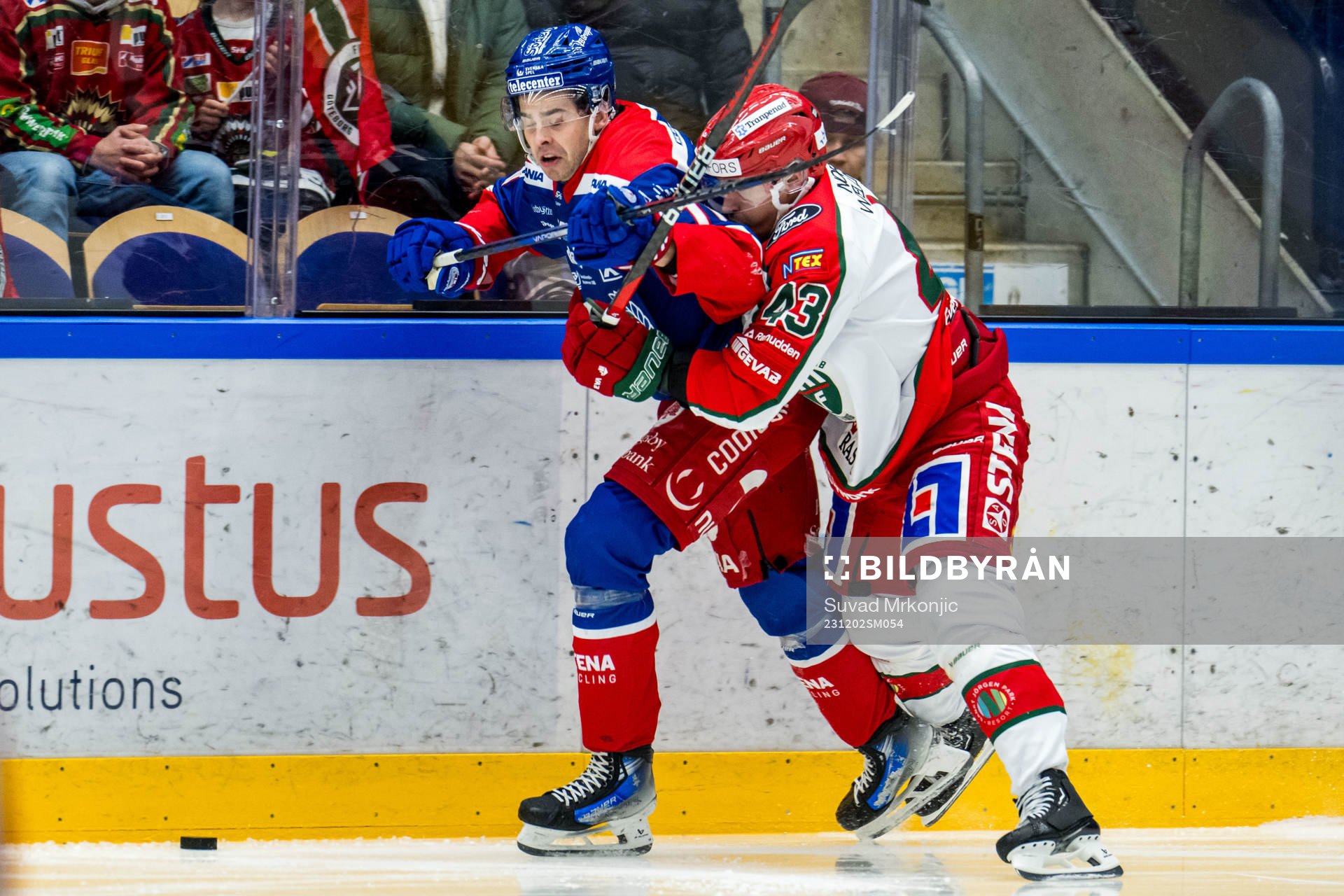 Oskarshamns Viktor Lodin och Frölundas Tom Nilsson