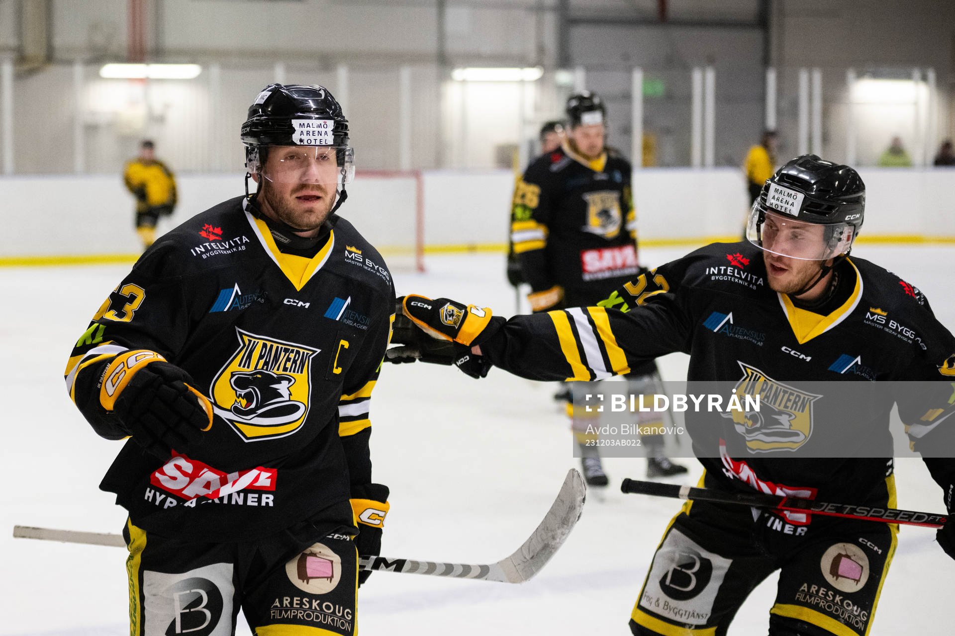 Panterns Viktor Holmkvist jublar
