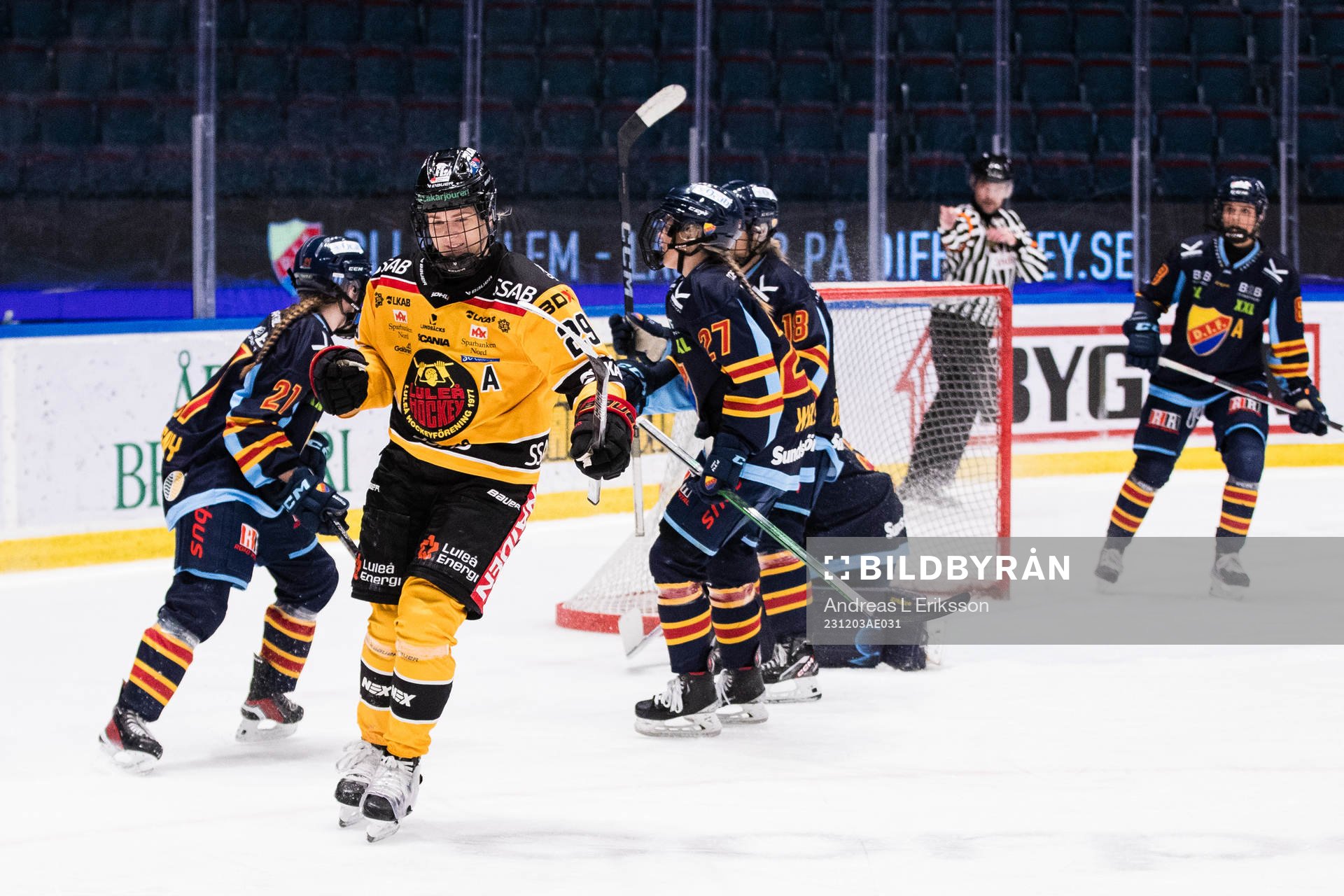 Luleås Emma Nordin jublar