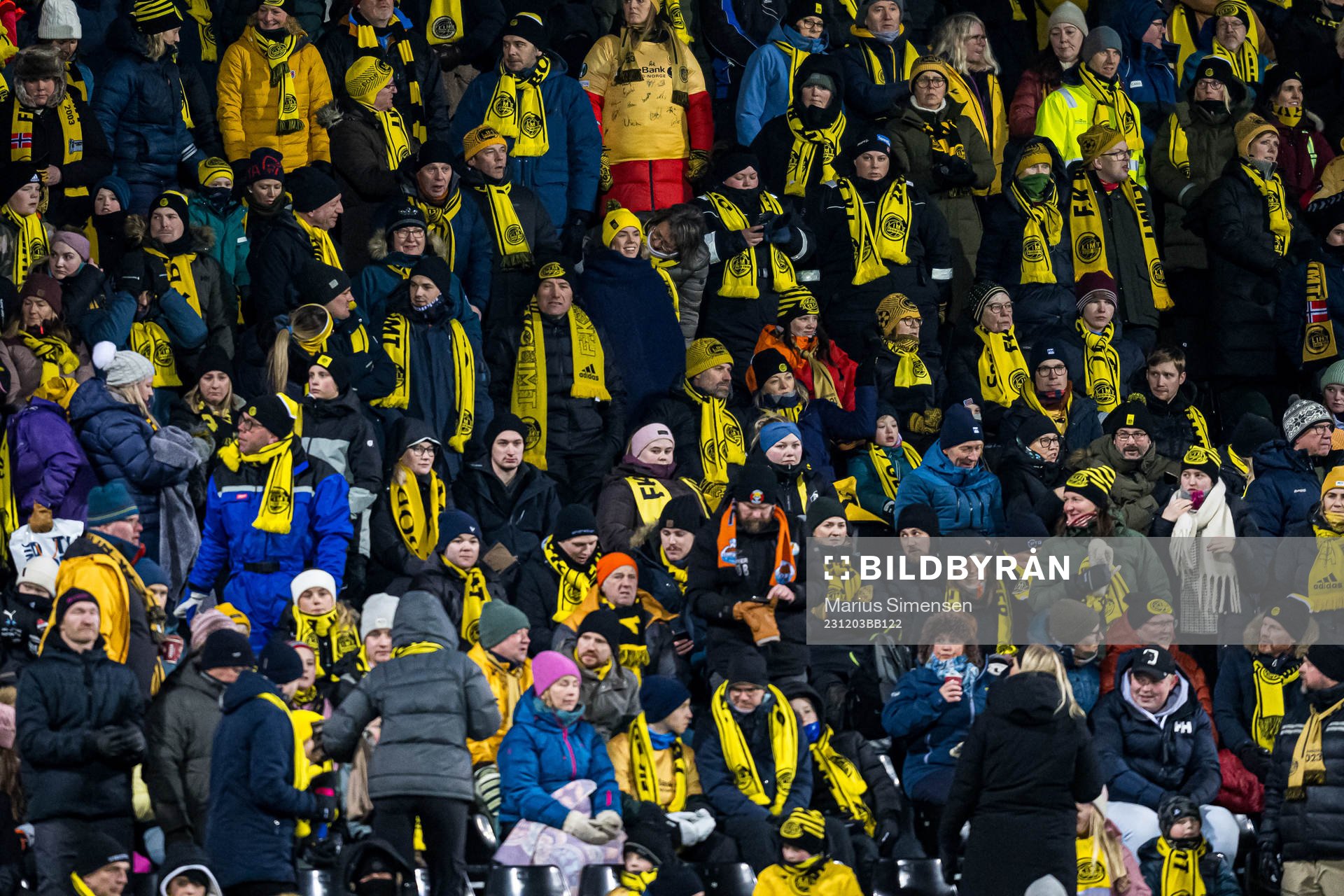 Spectators in the stands