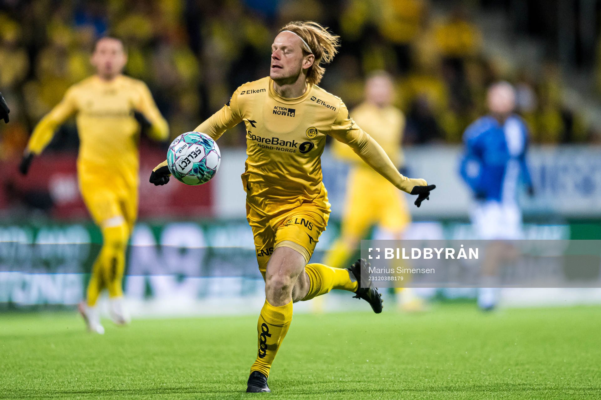Adam Sørensen of Bodø/Glimt during the Eliteserien match between Bodø/Glimt and Sarpsborg 08 on December 3, 2023 in Bodø.