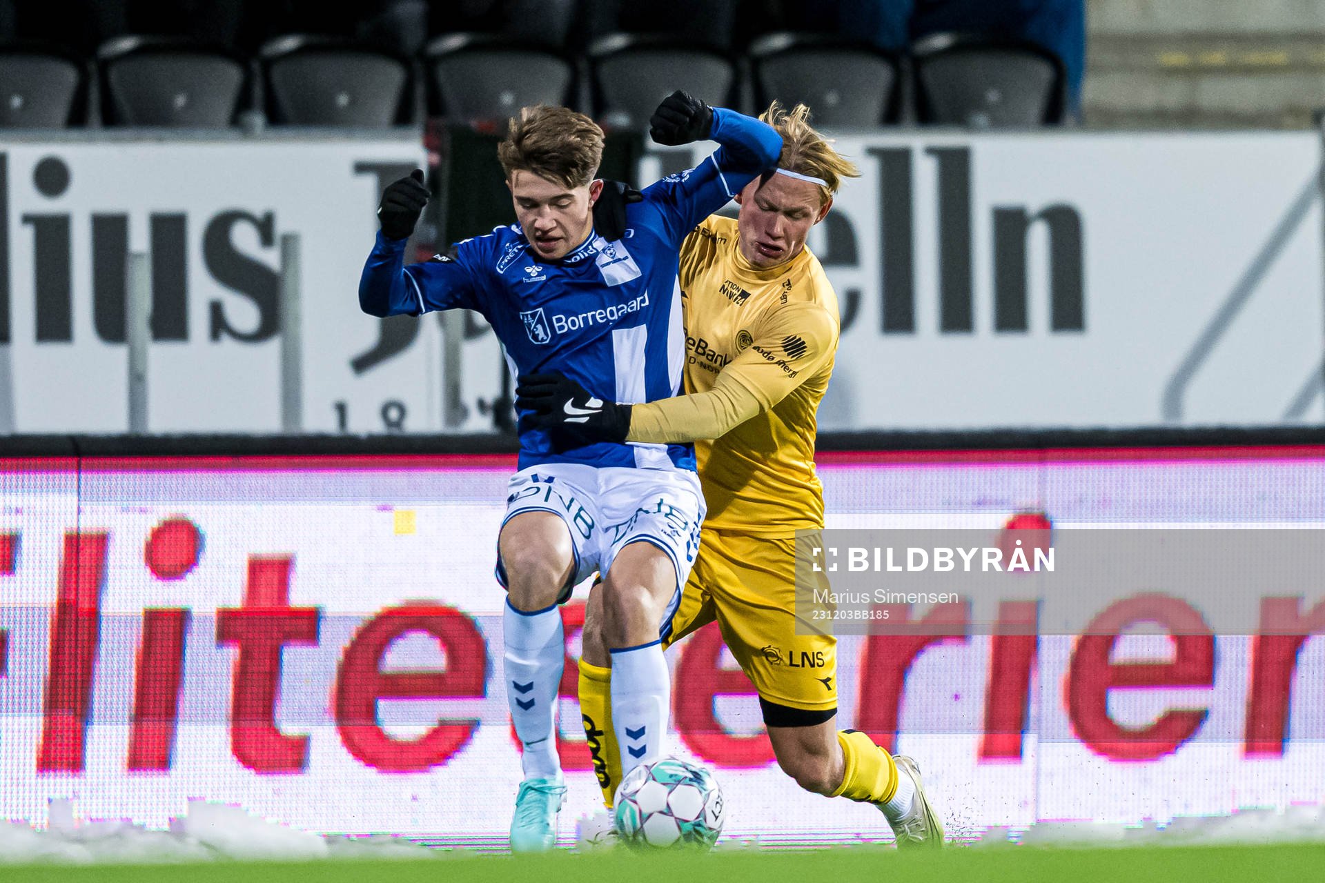 Anders Hiim of Sarpsborg 08 and Tobias Gulliksen of
