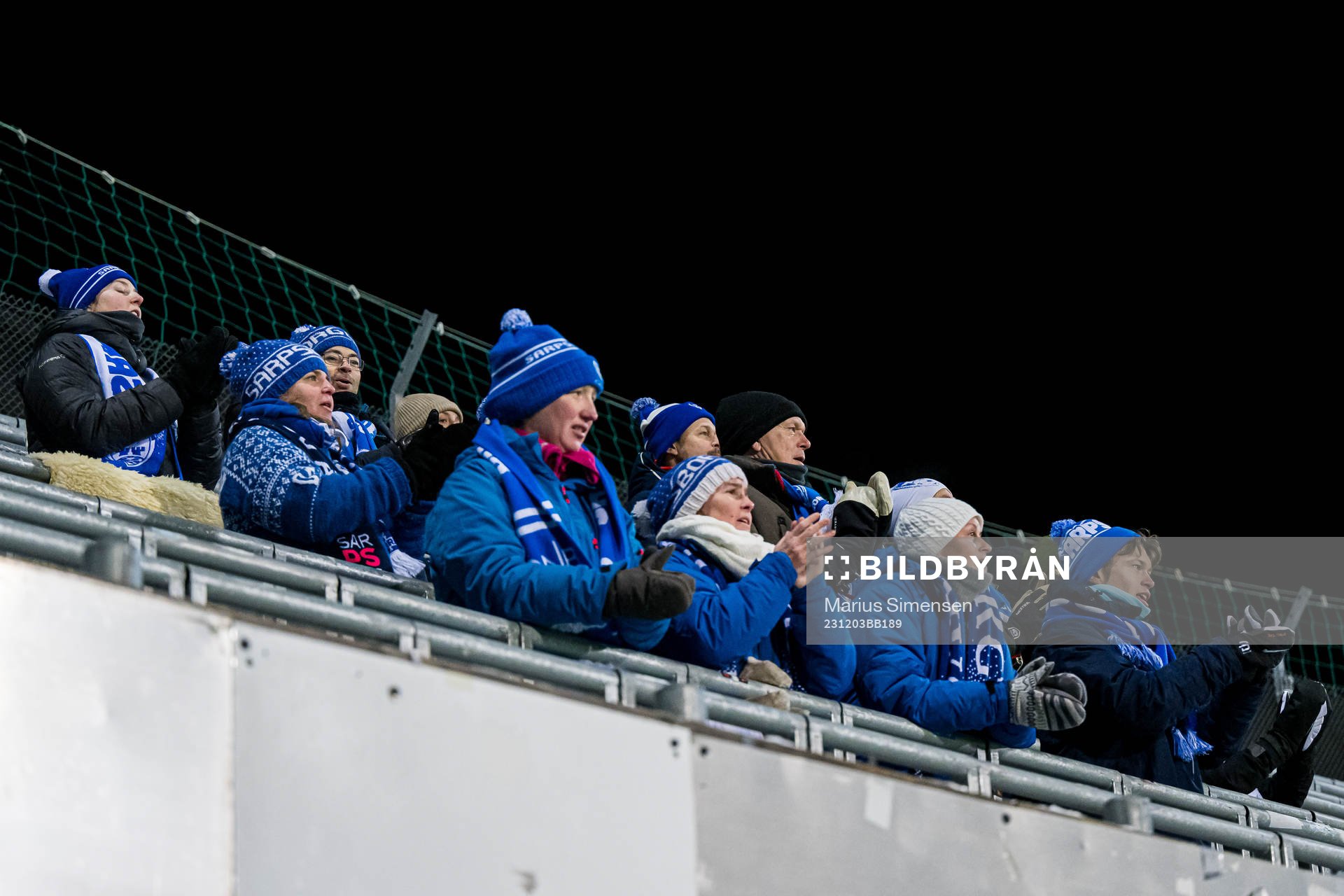 Spectators in the stands