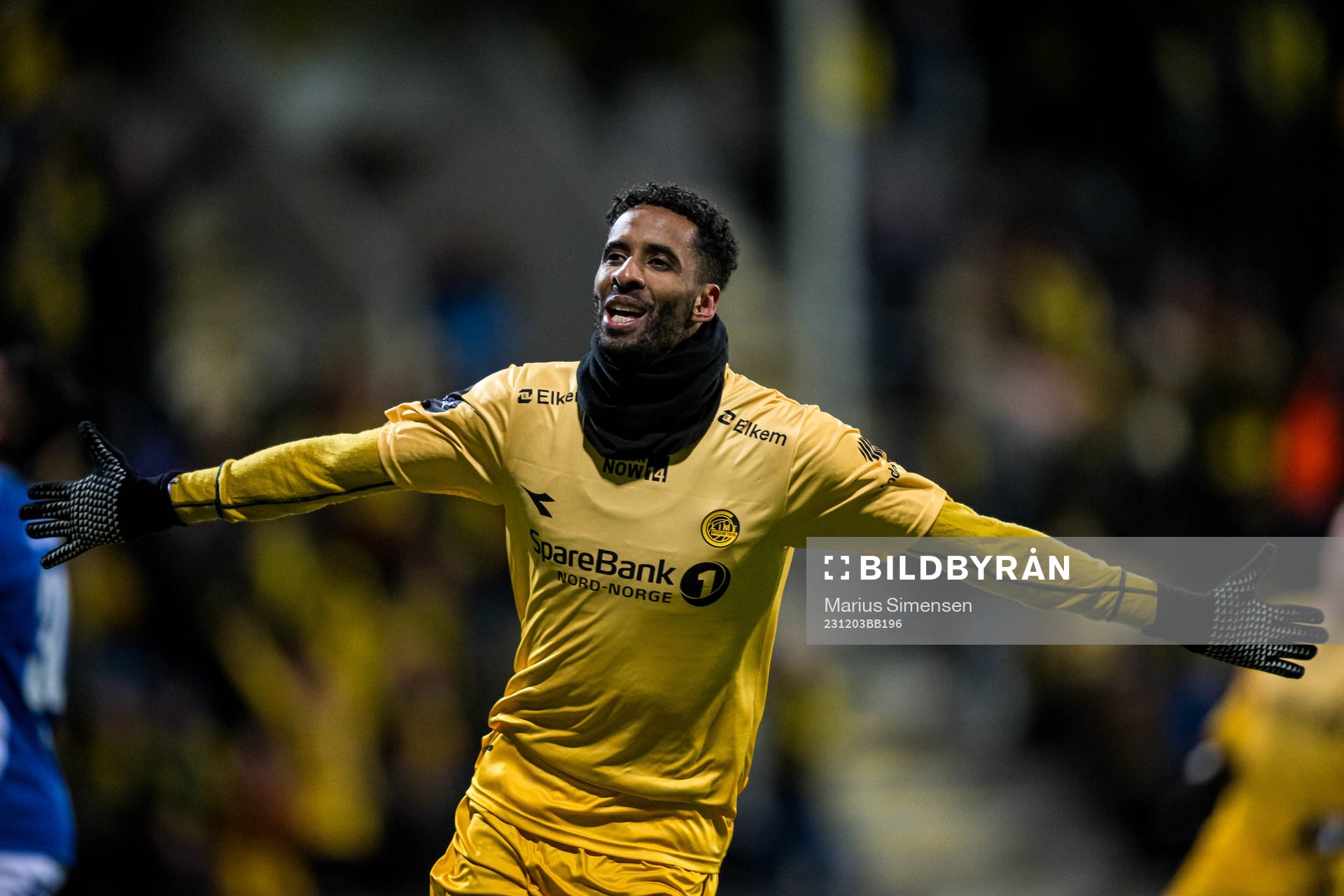 Amahl Pellegrino of Bodø/Glimt celebrates