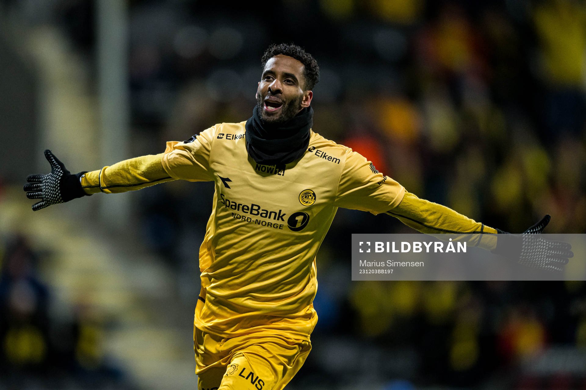 Amahl Pellegrino of Bodø/Glimt celebrates