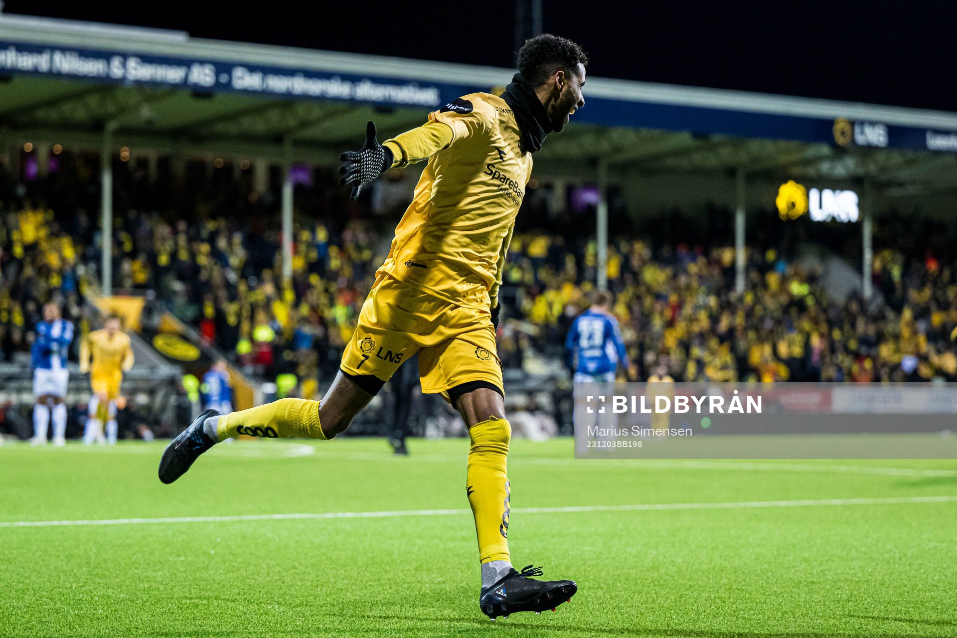Amahl Pellegrino of Bodø/Glimt celebrates