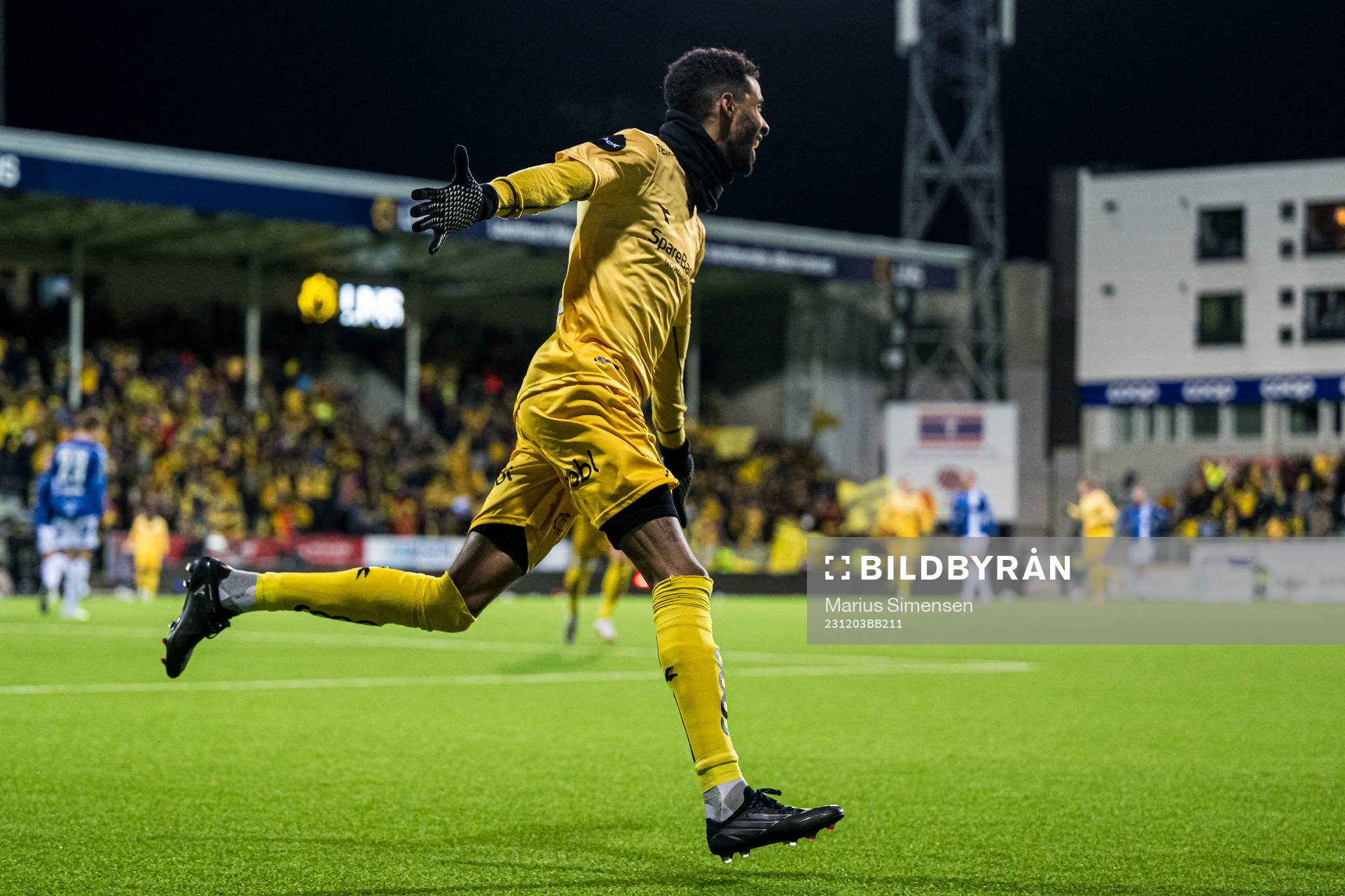 Amahl Pellegrino of Bodø/Glimt celebrates