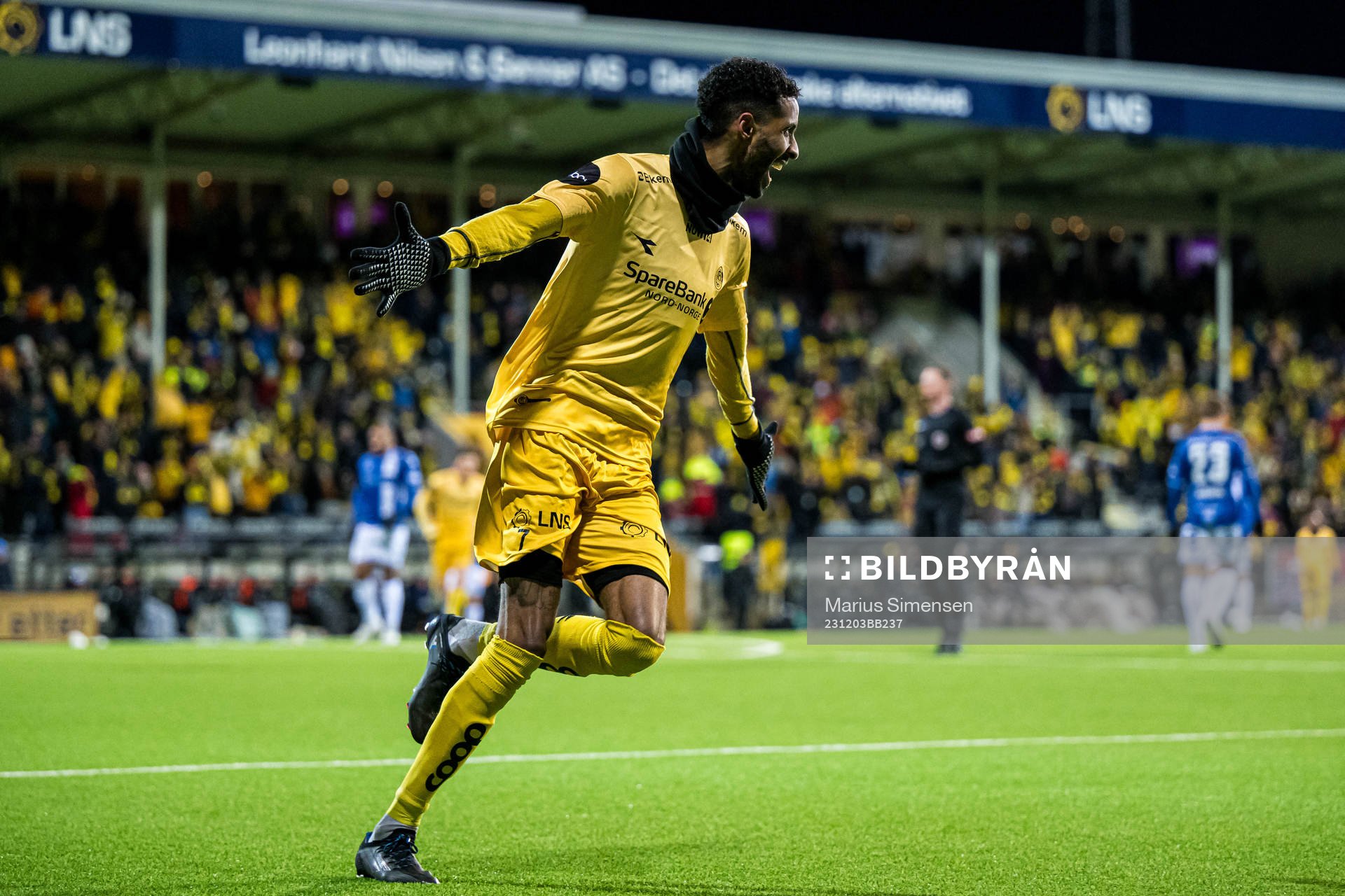Amahl Pellegrino of Bodø/Glimt celebrates