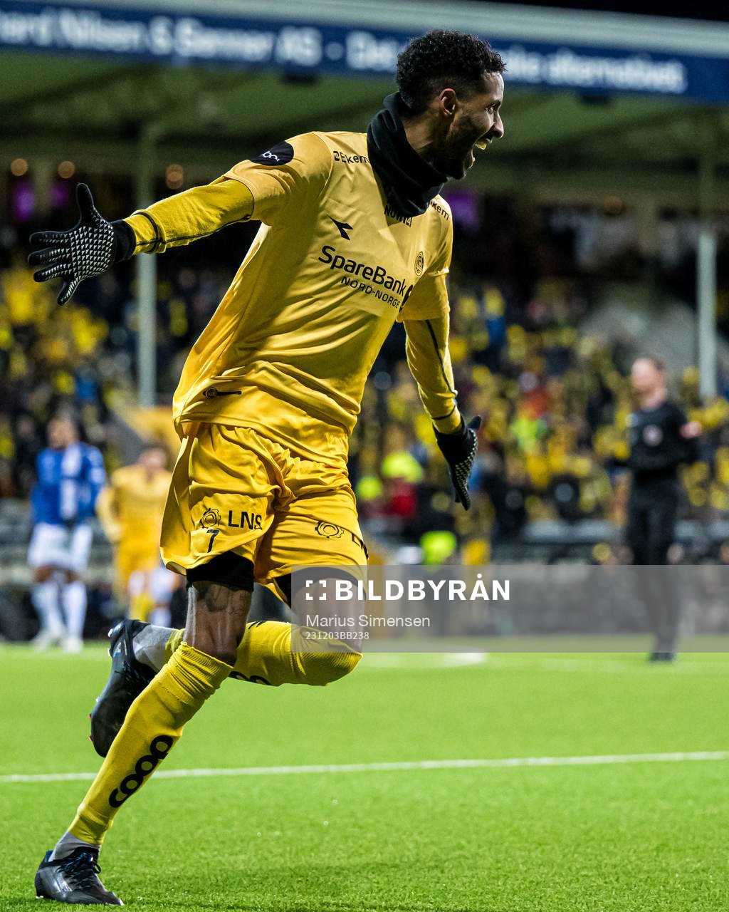 Amahl Pellegrino of Bodø/Glimt celebrates
