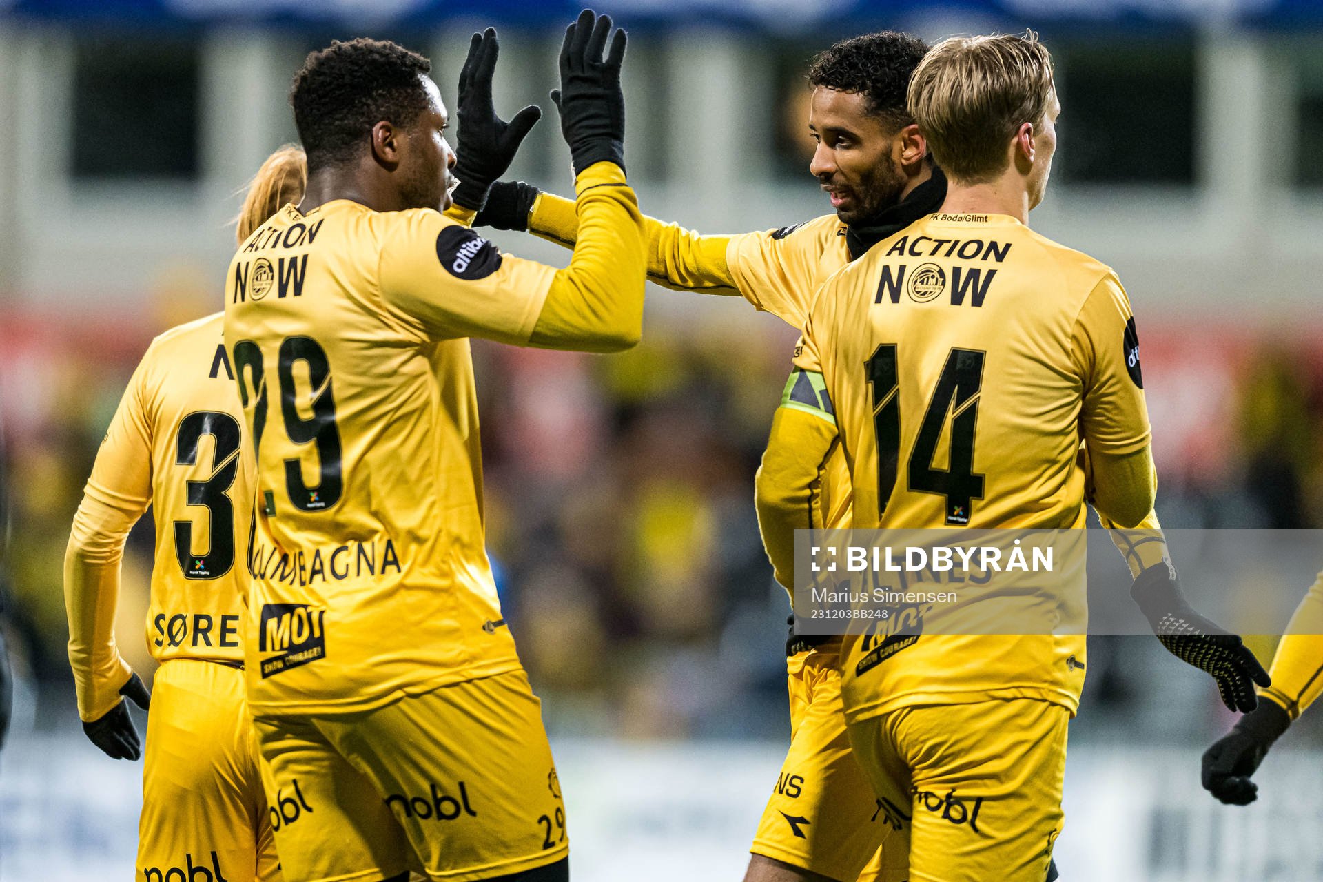 Amahl Pellegrino of Bodø/Glimt celebrates