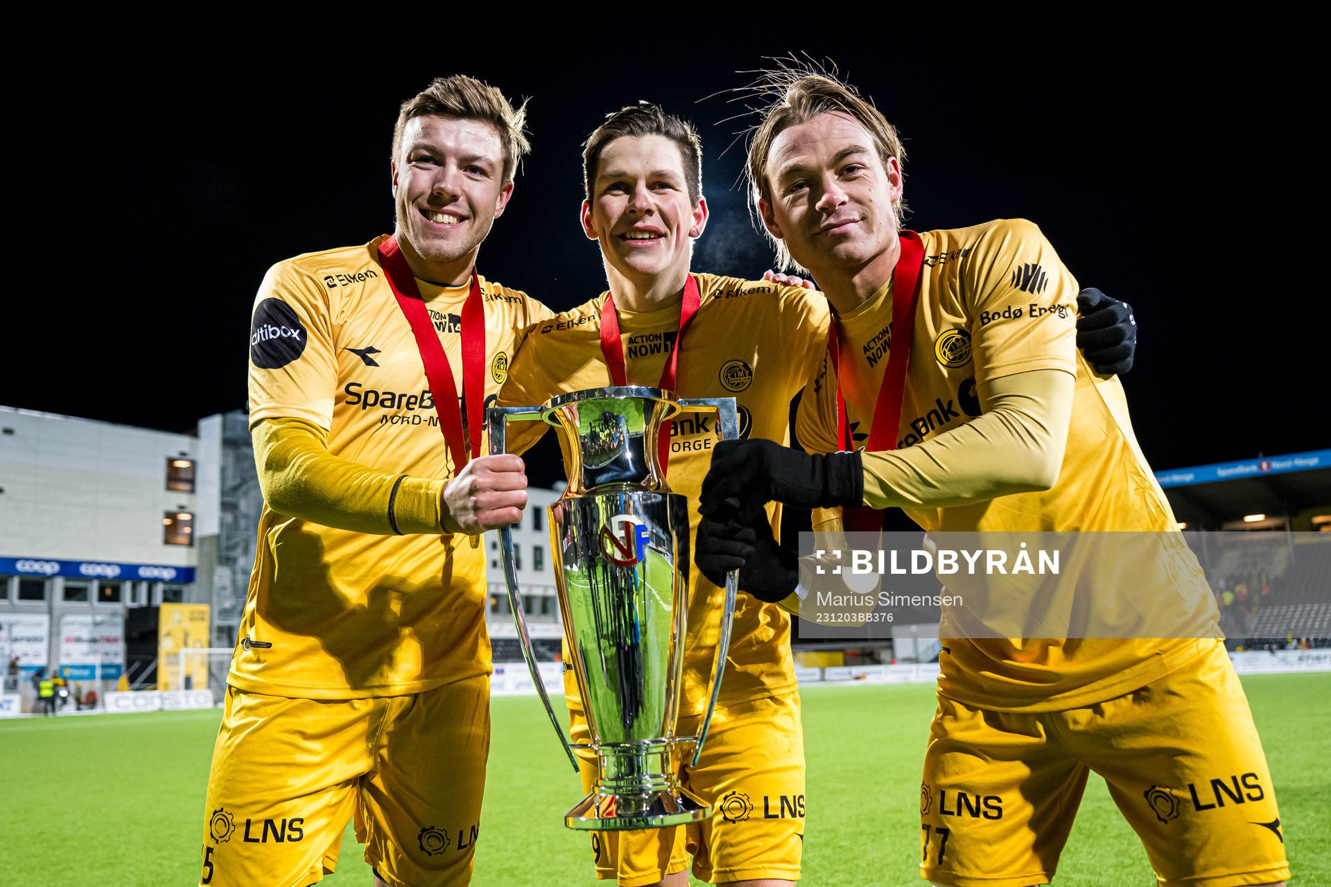Fredrik Bjørkan, Sondre Brunstad Fet and Patrick Berg of