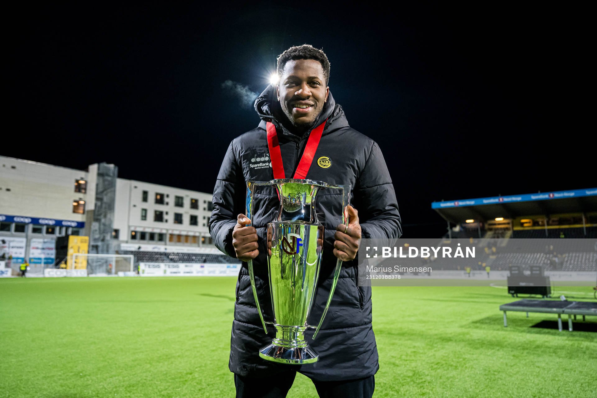 Pemi Moumbagna Faris of Bodø/Glimt celebrates with the