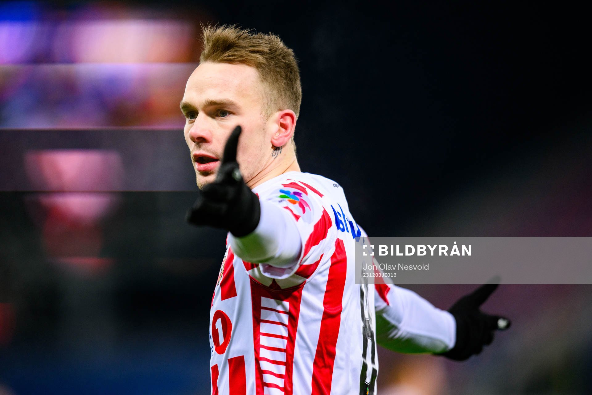 Kent-Are Antonsen of Tromsø reacts during the Eliteserien match between Vålerenga and Tromsø on December 3, 2023 in Oslo. 
