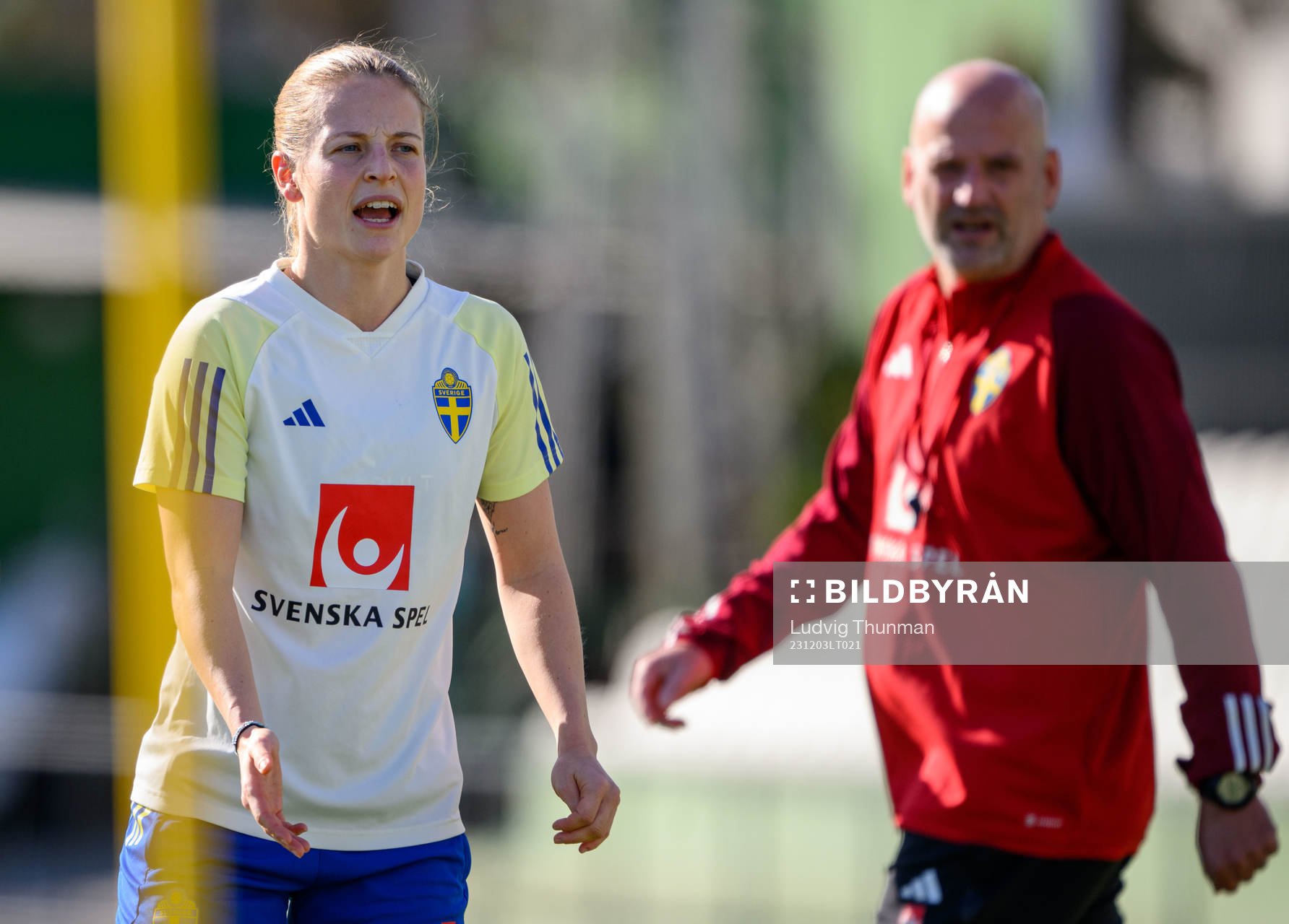Anna Anvegård of Sweden of the women's national football
