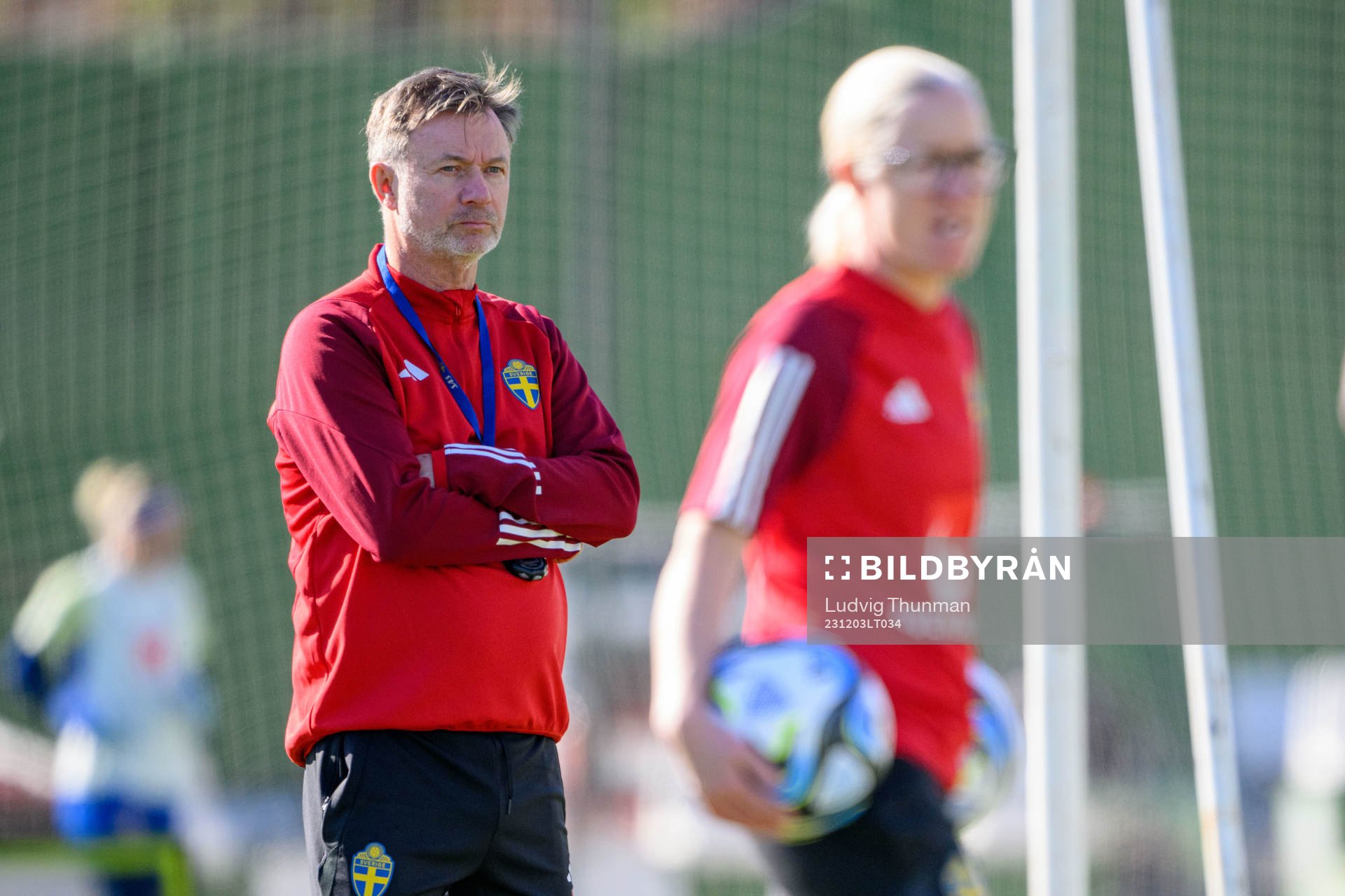 Head coach Peter Gerhardsson of Sweden of the women's
