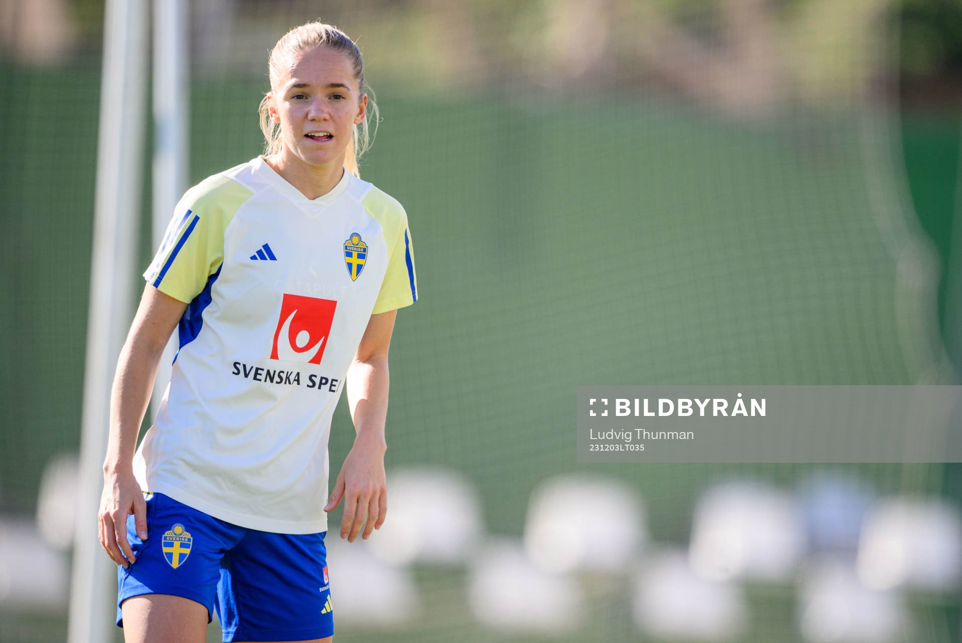 Hanna Lundkvist of Sweden of the women's national football