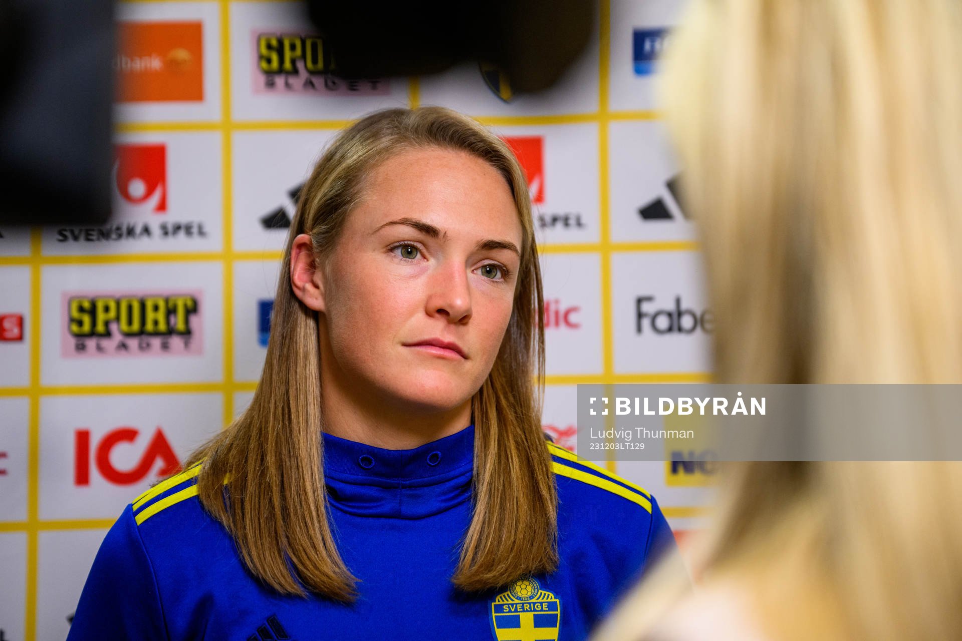 Magdalena Eriksson of Sweden at a press event